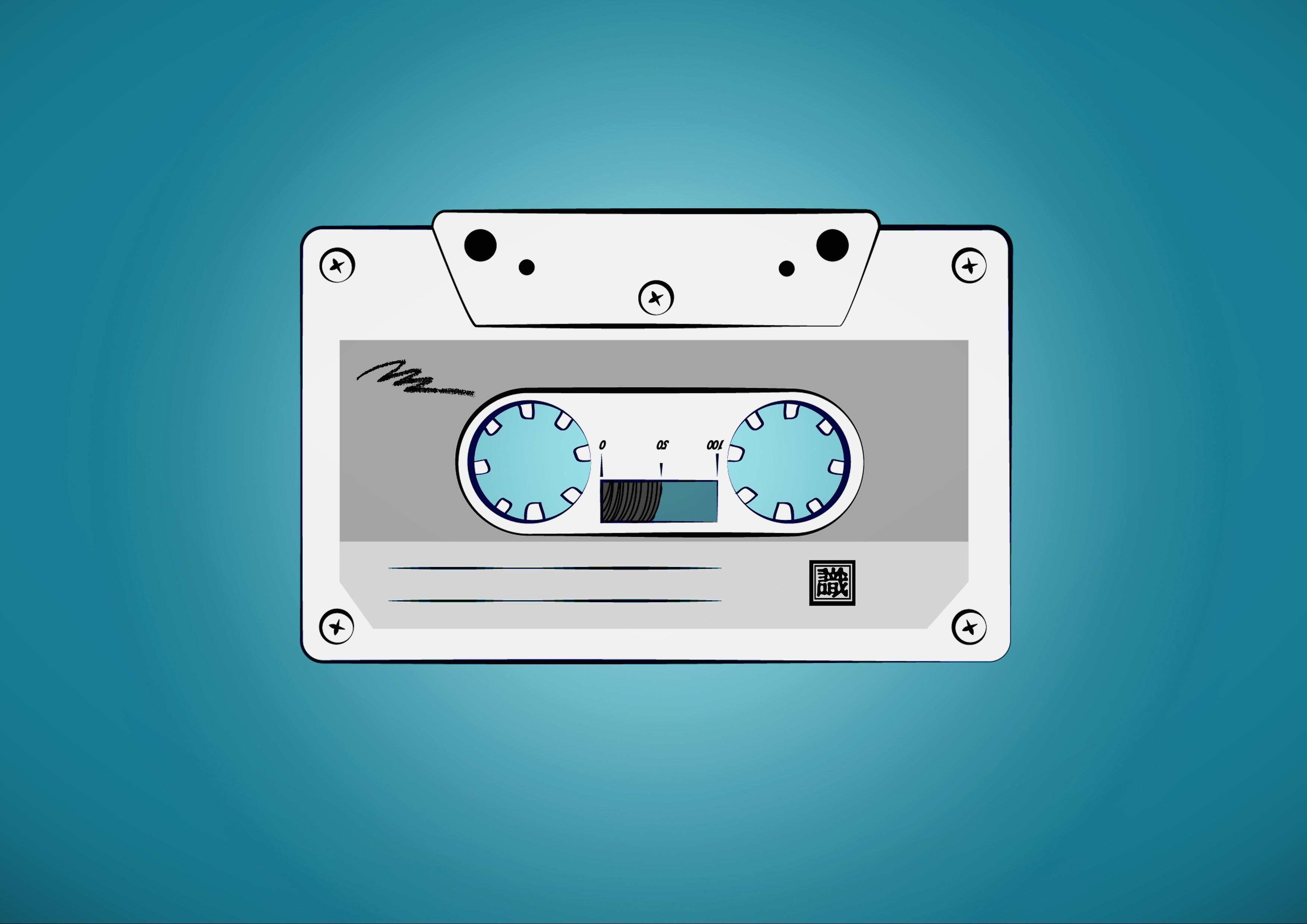 3508x2480 artwork, Vintage, Minimalism, Tape Cassettes Wallpaper HD / Desktop and Mobile Background