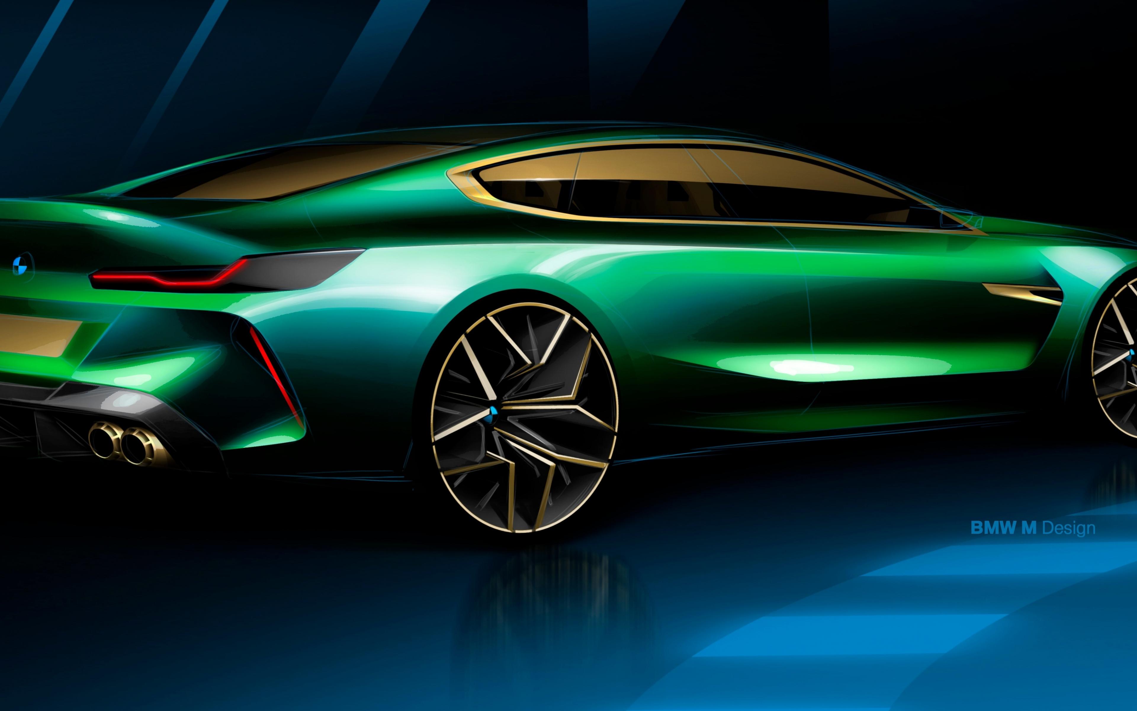 3840x2400 Download 3840x2400 wallpaper bmw m8 gran coupe, green car, digital art, 4k, ultra HD 16: widescreen, 3840x2400 HD image, background, 5245