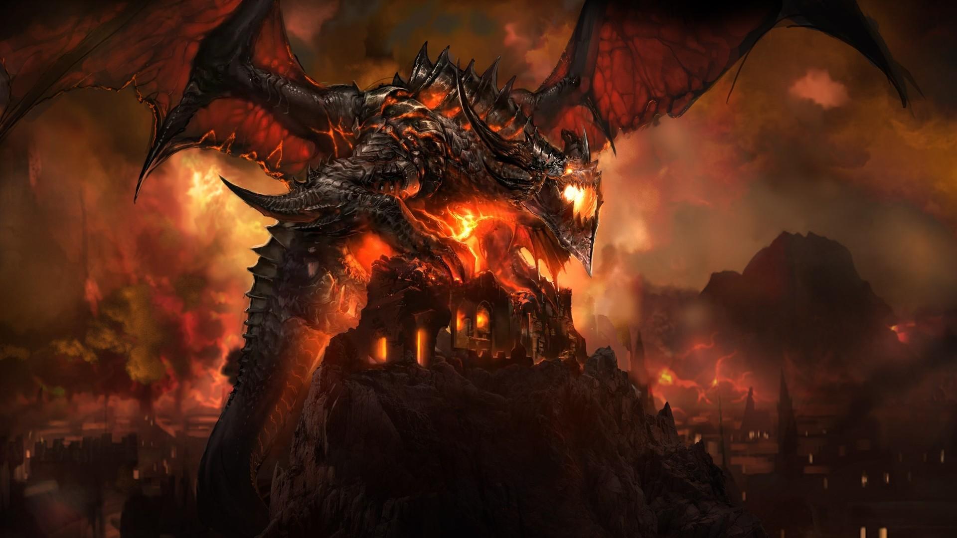 1920x1080 Red Dragon Wallpaper HD