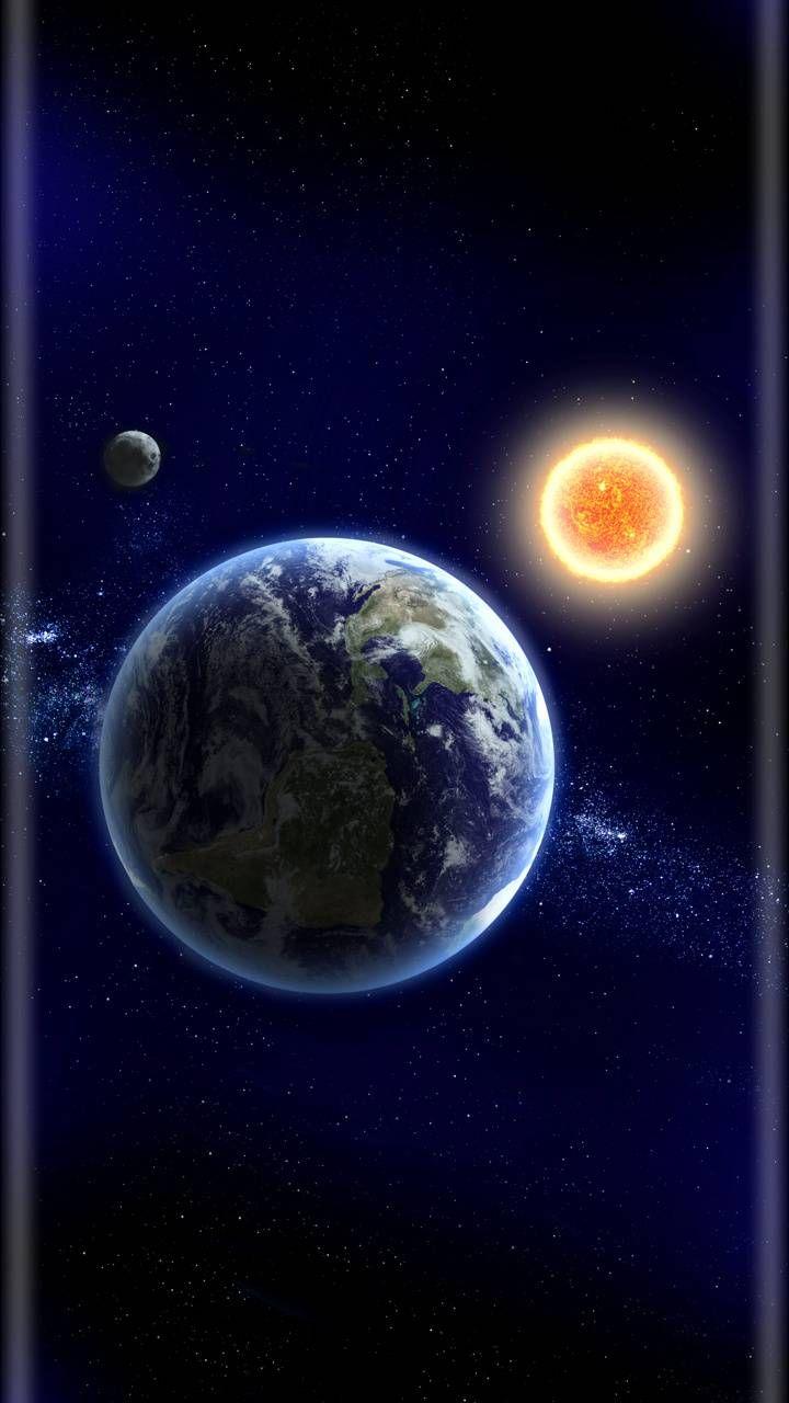 720x1280 Earth And Moon Wallpaper