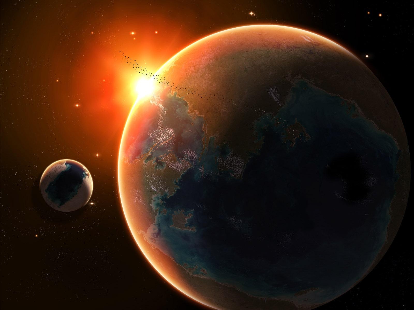 1600x1200 Beautiful Space, Earth, Moon, Sun 1600x1200 Wallpaper Space Earth Moon Sun