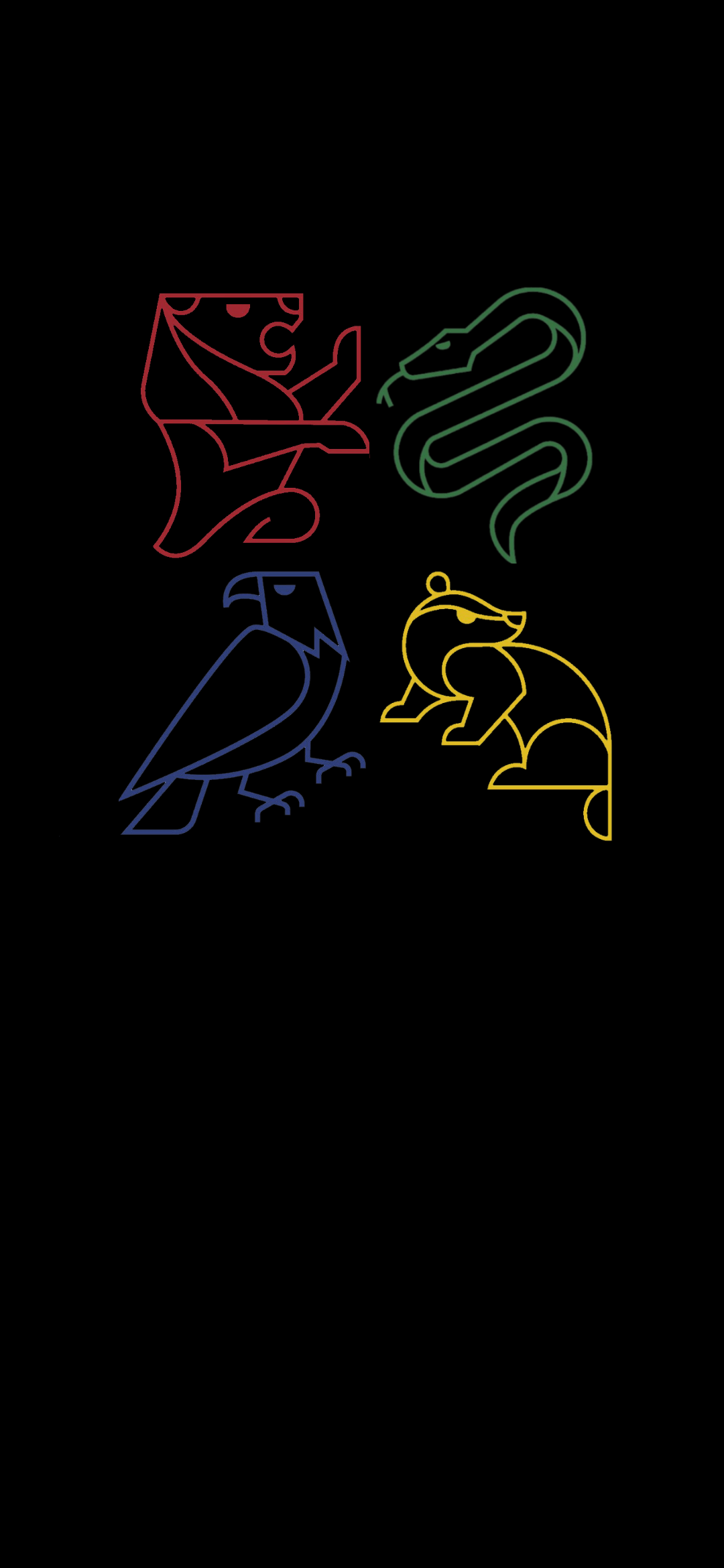 1080x2340 Hogwarts minimalistic logo wallpaper: harrypotter