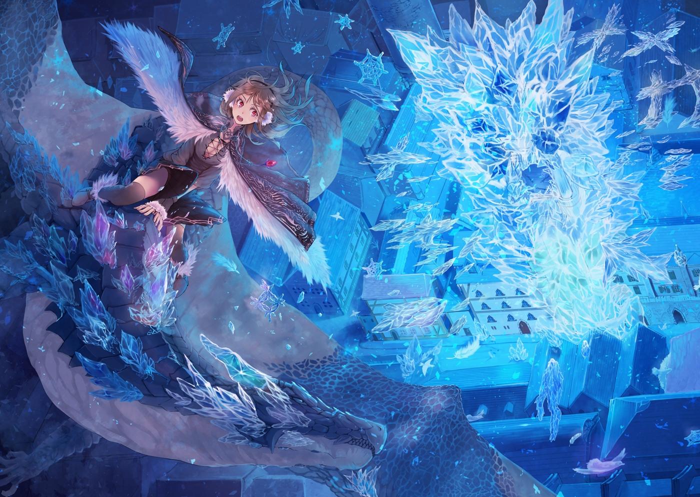 1400x994 Ice Dragon Wallpaper Anime