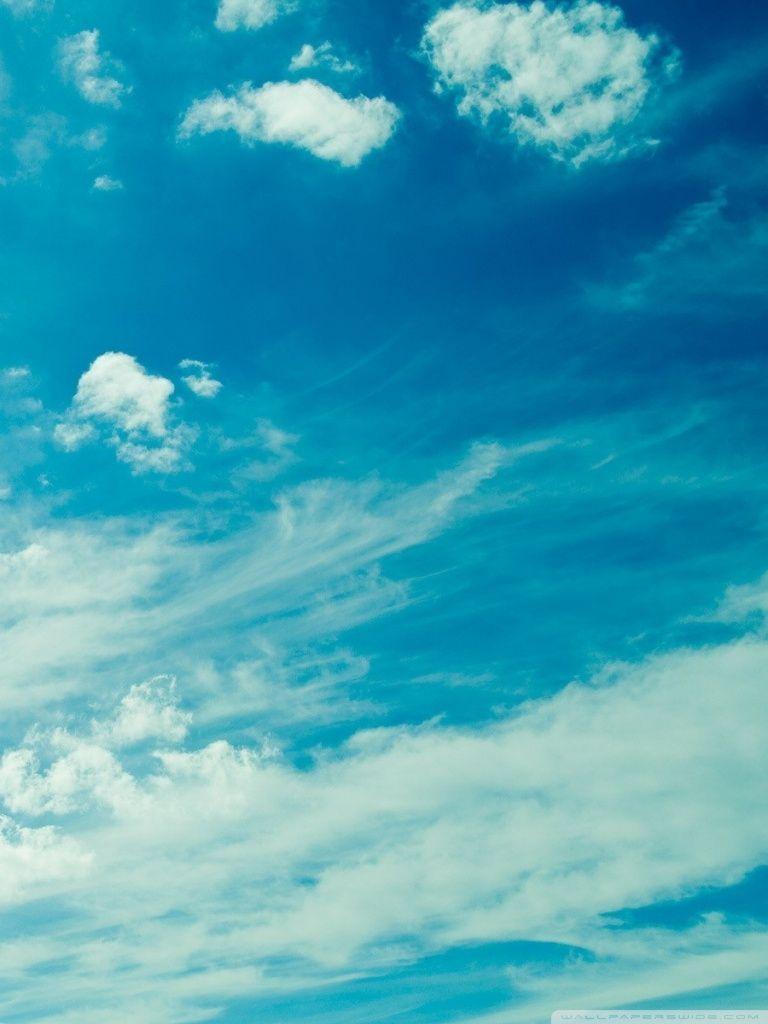 768x1024 Beautiful Blue Sky Wallpaper