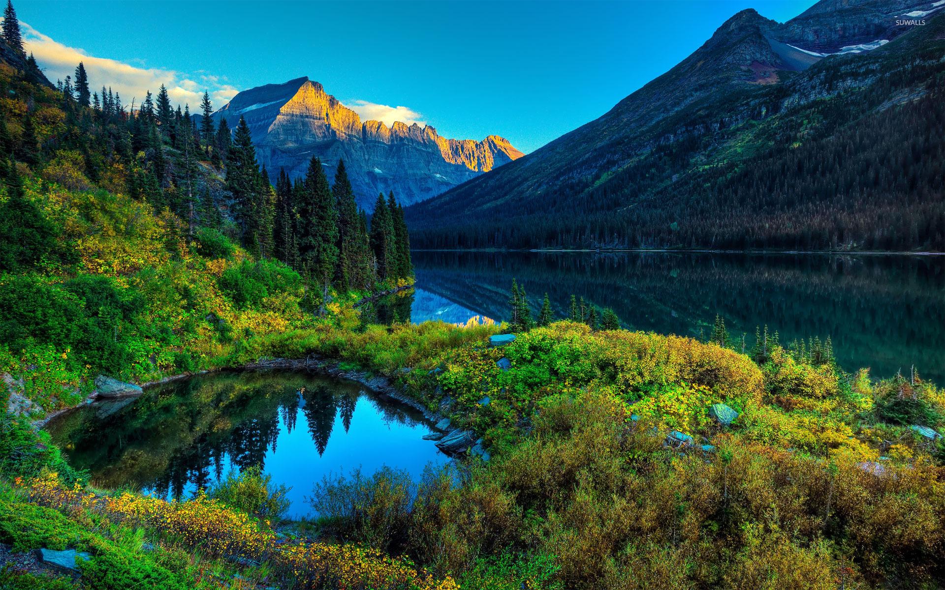 1920x1200 Mountain lakes wallpaper wallpaper
