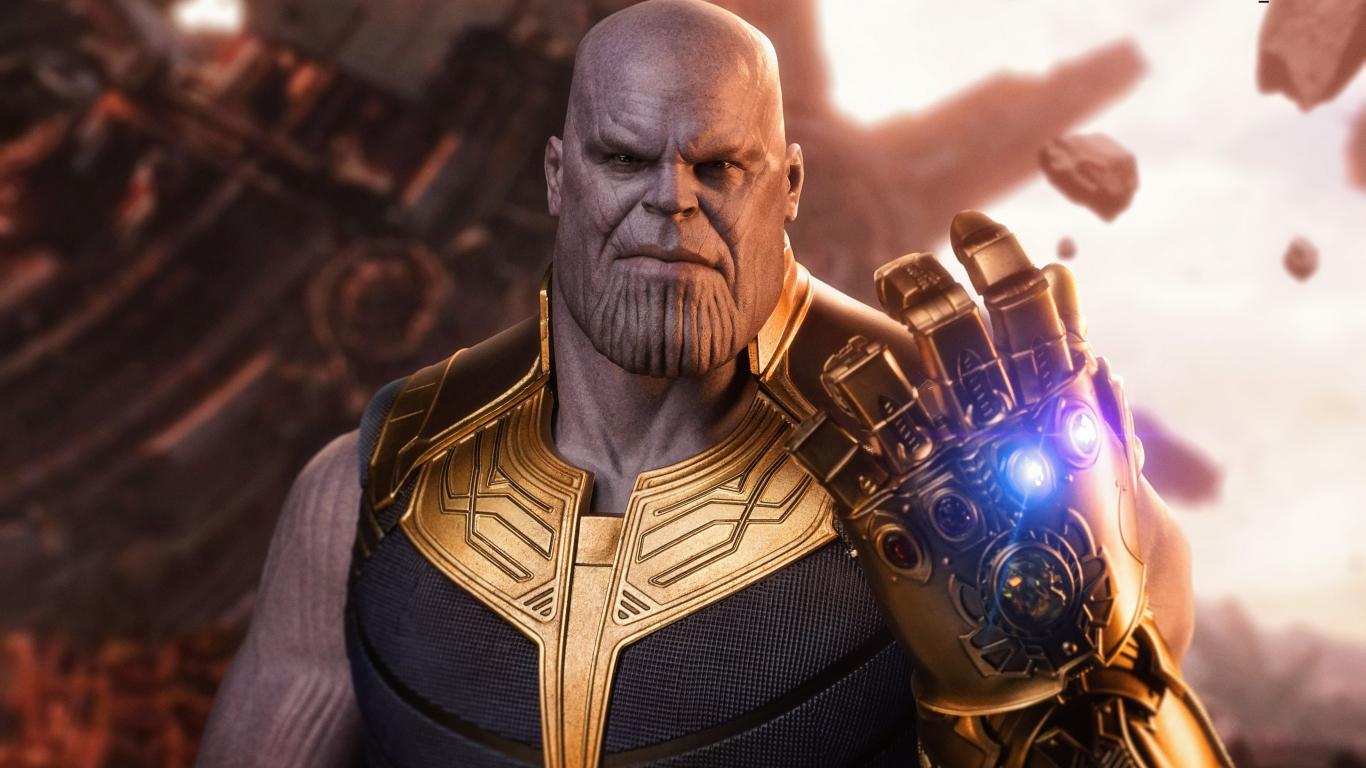 1366x768 Thanos Avengers infinity war toy art wallpaper background