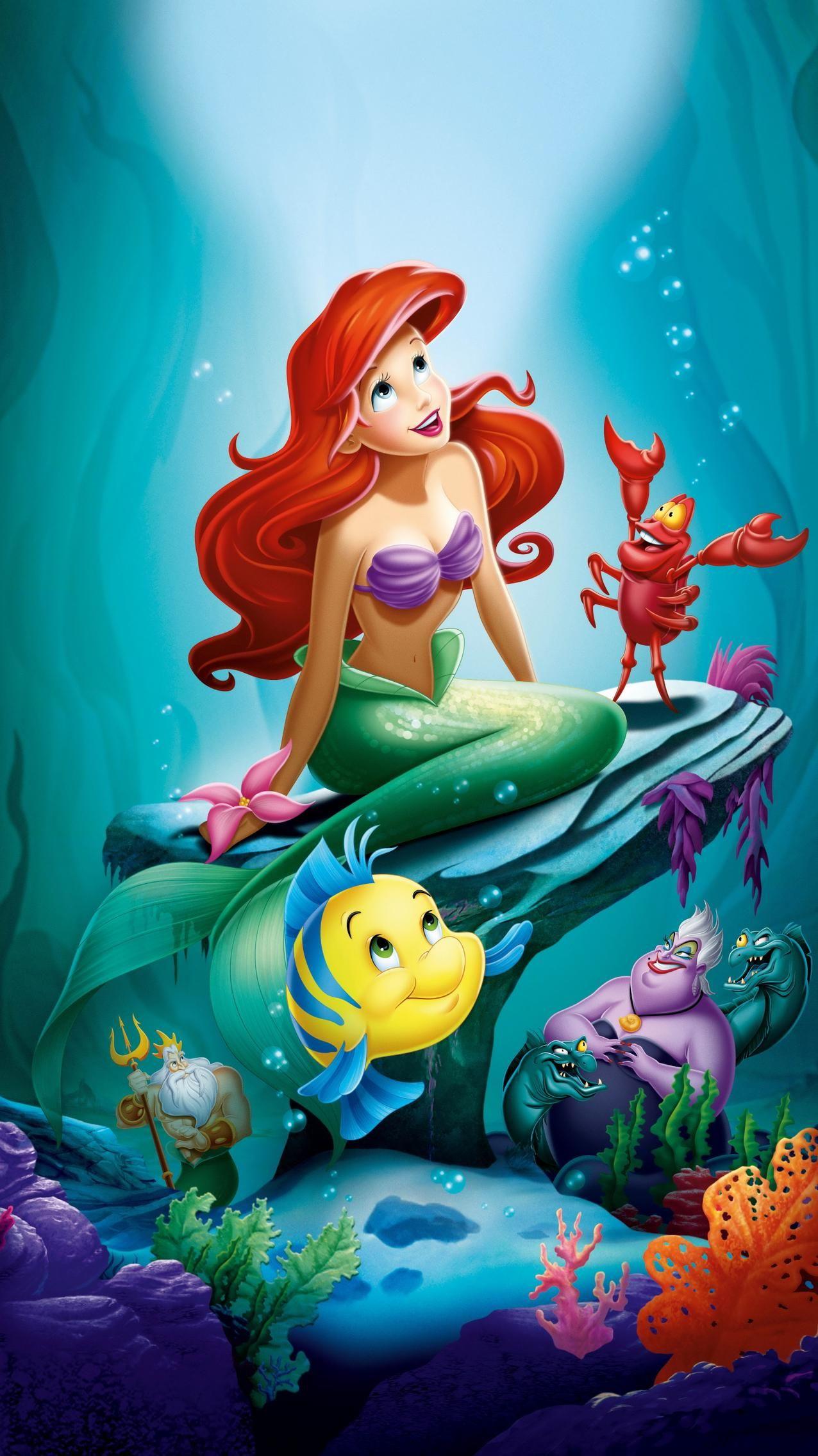 1276x2270 Little Mermaid Wallpaper Phone