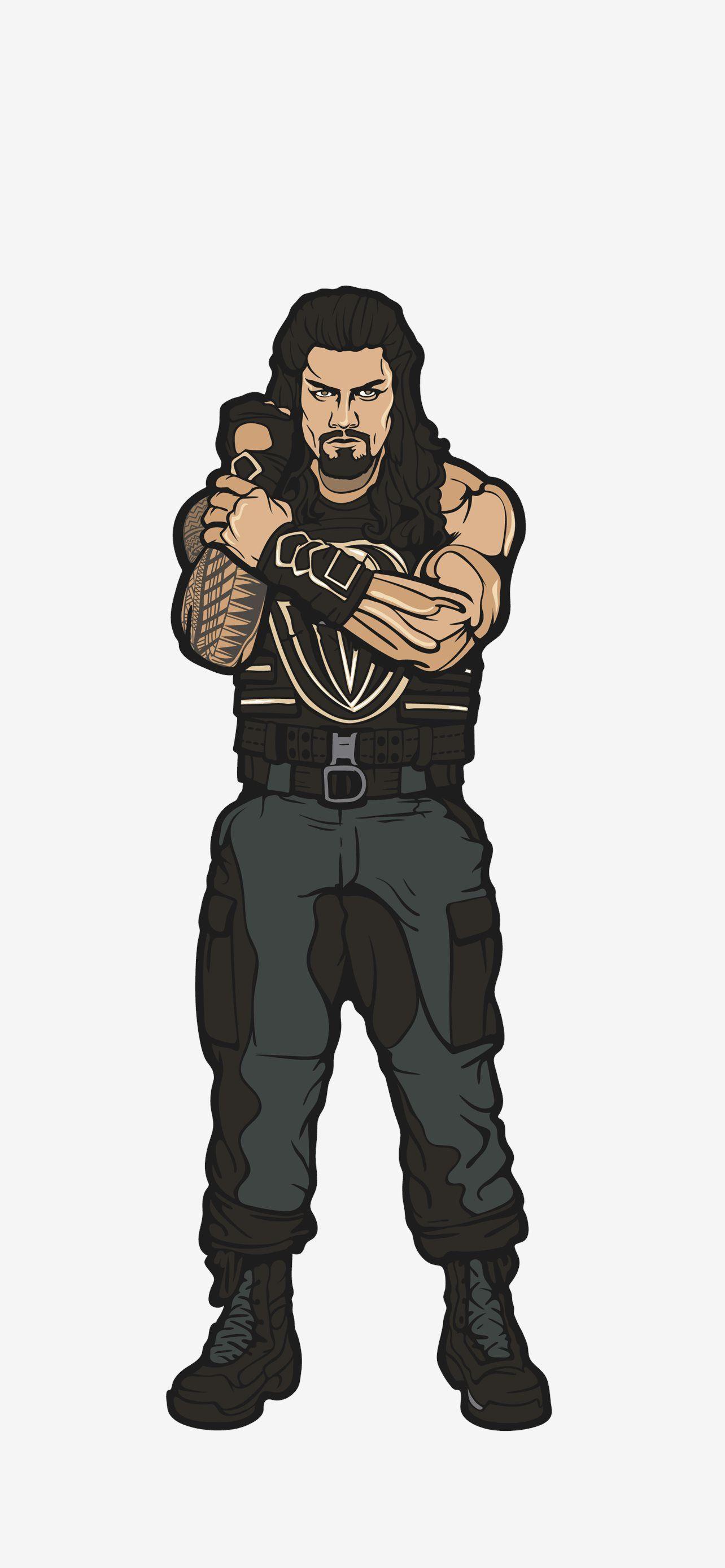 1284x2778 Drawing Roman Reigns Cartoon iPhone Wallpaper Free Download