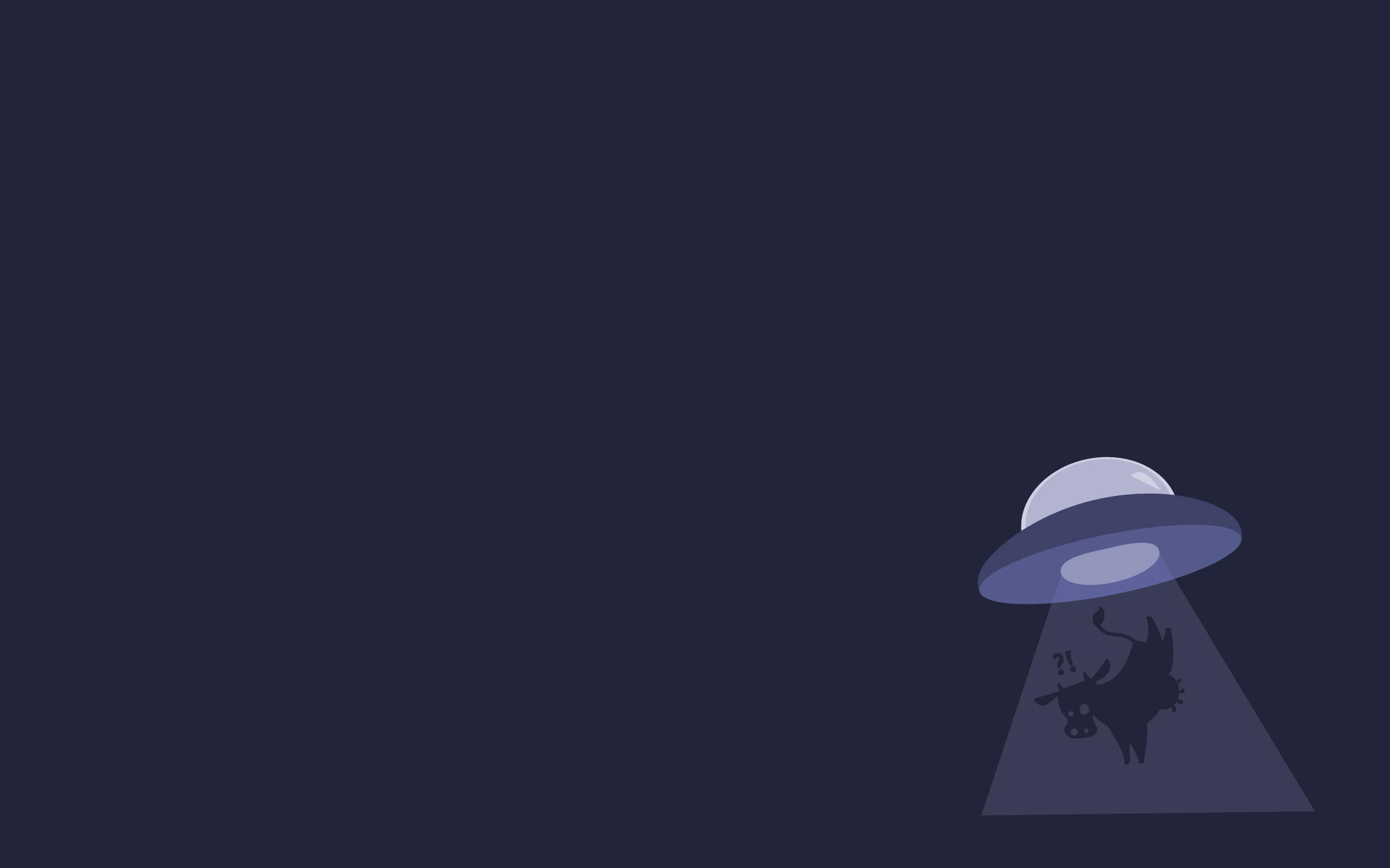 2560x1600 Abduction wallpaper, alien, cows, gentoo, minimalistic, ufo • Wallpaper For You HD Wallpaper For Desktop & Mobile