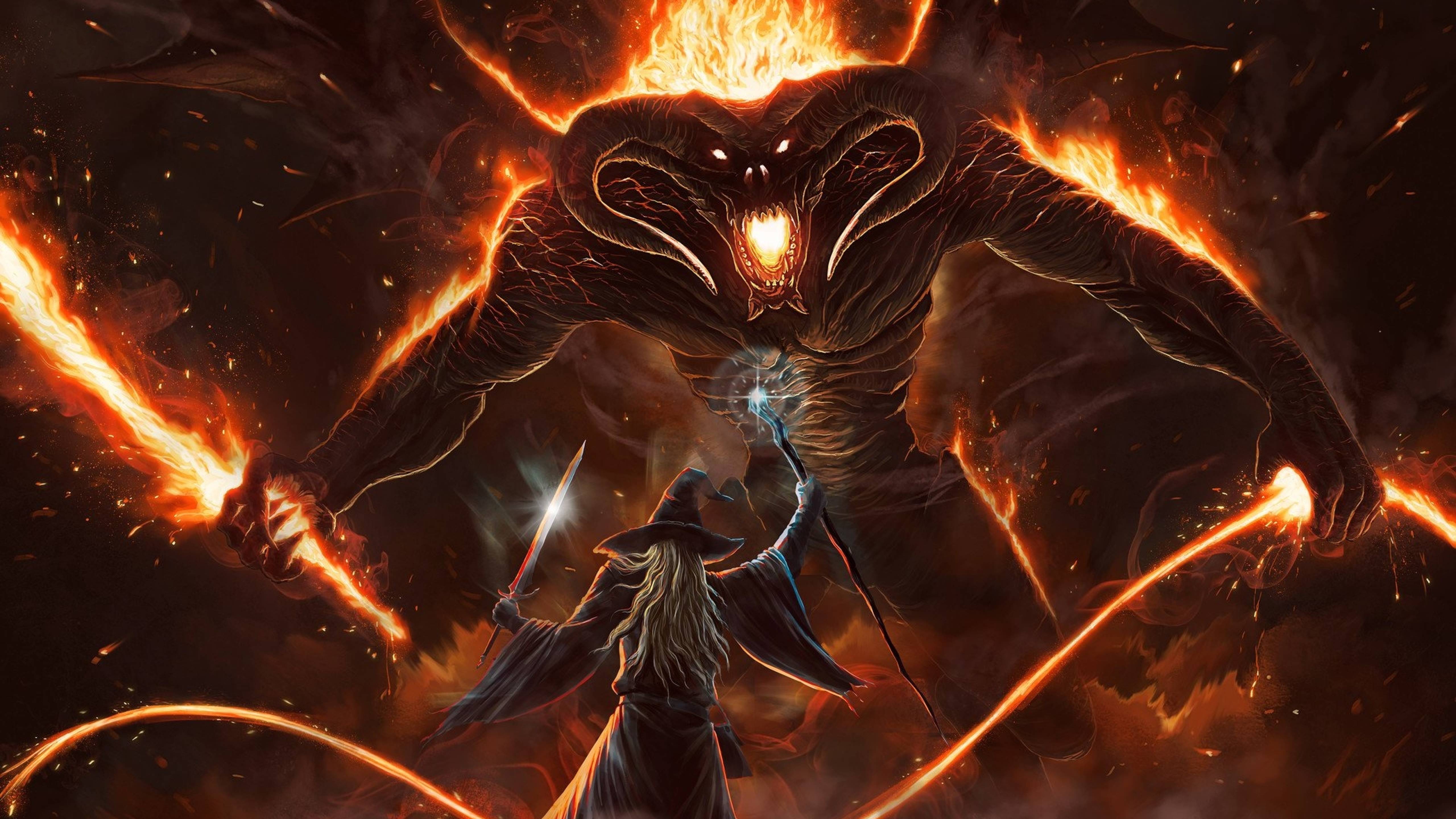 5120x2880 Gandalf The Lord of the Rings Art 5K Wallpaper, HD Fantasy 4K Wallpaper, Image, Photo and Background