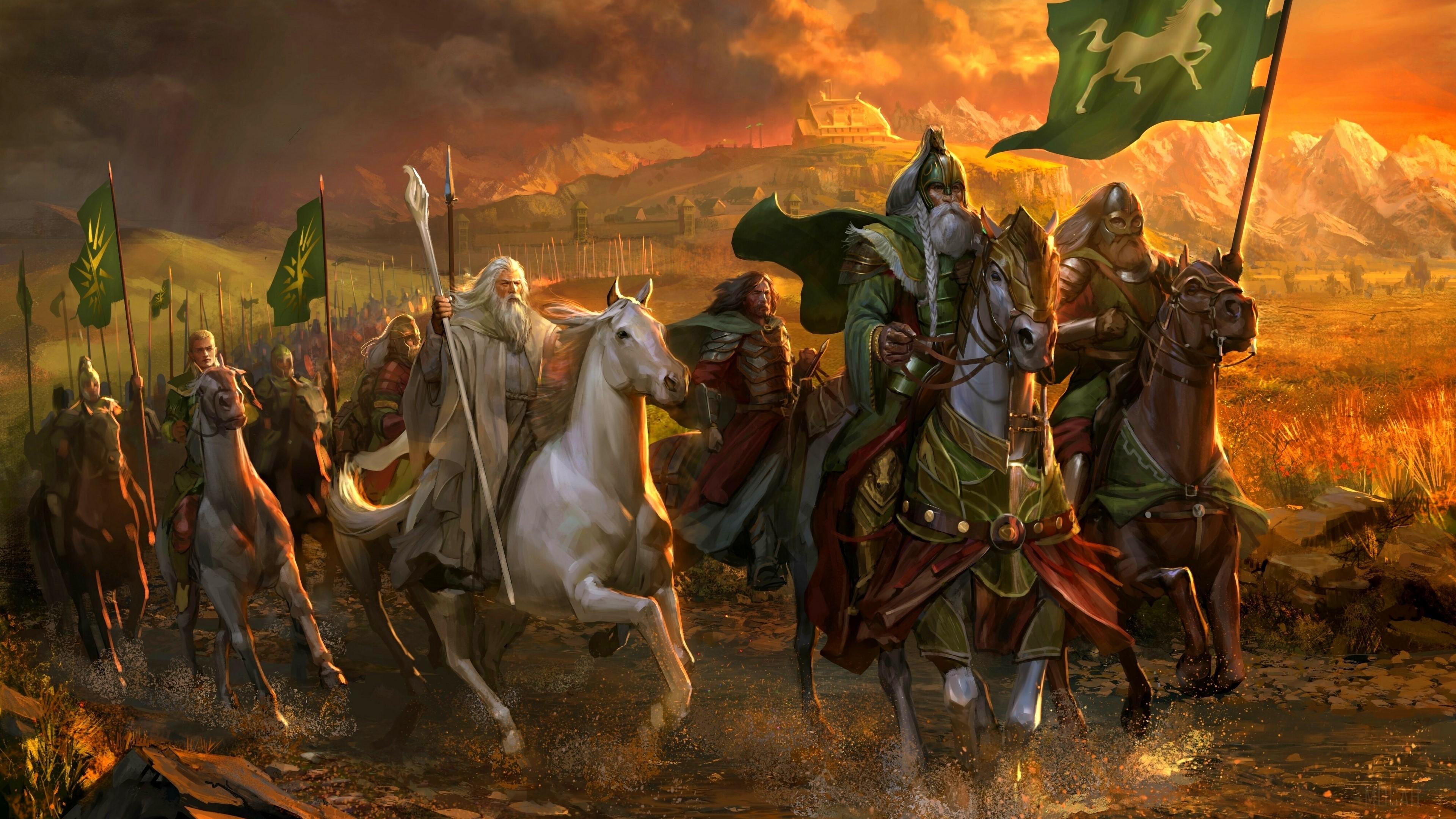3840x2160 Gandalf, Horse, Lord of the Rings, Warrior 4k wallpaper HD Wallpaper