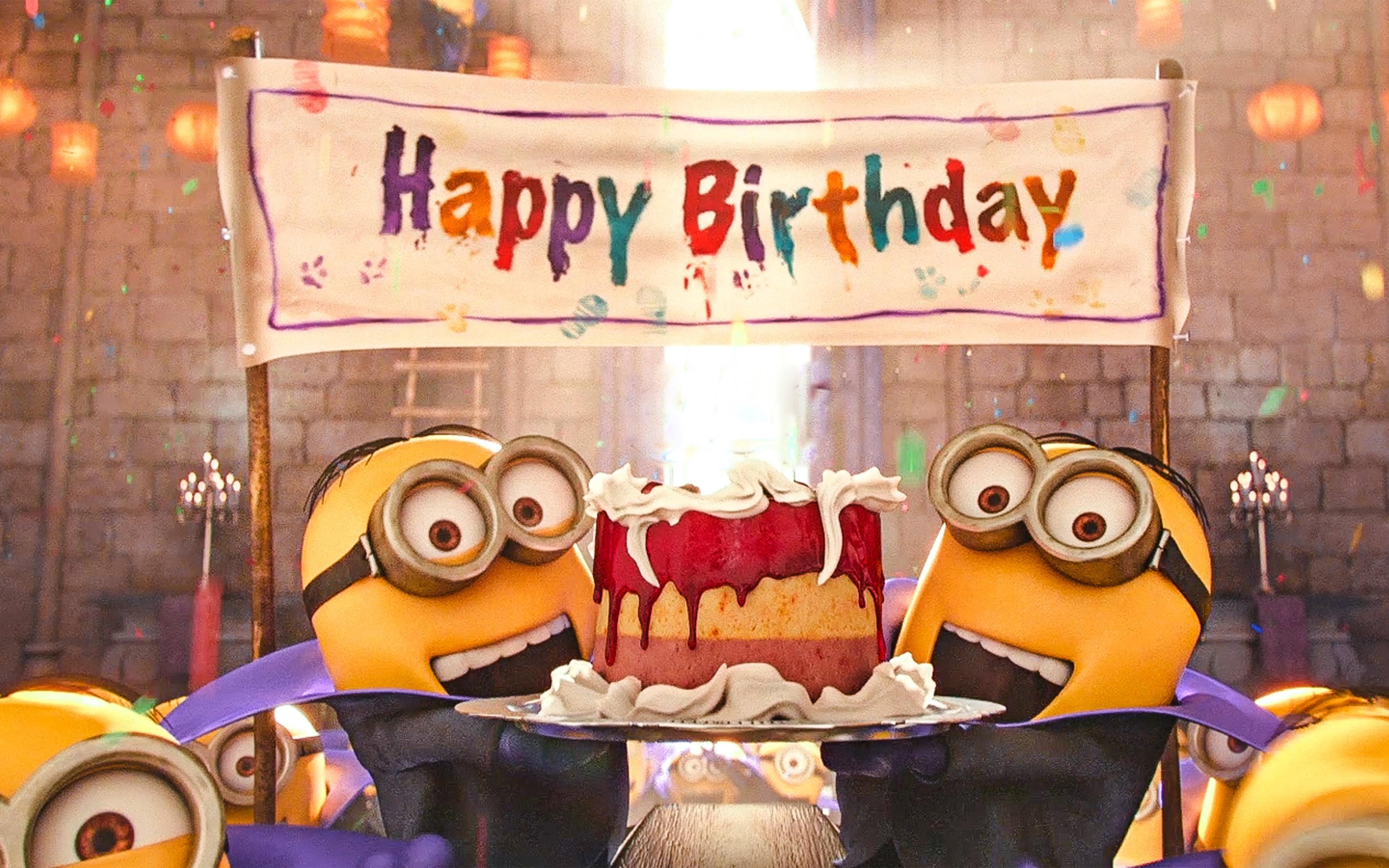 3840x2400 Download wallpaper 4k, Minions, Birthday Party, Despicable Me, Happy Birthday, Funny Minions for desktop with resolution 3840x2400. High Quality HD picture wallpaper