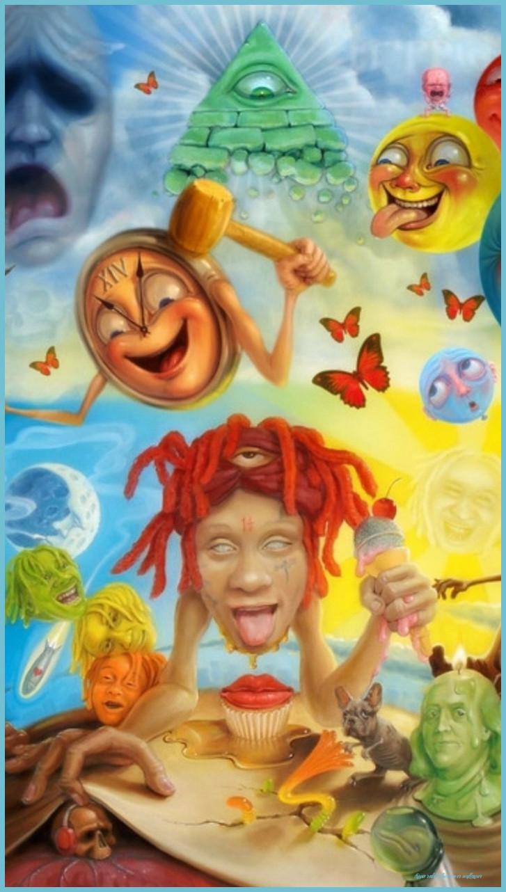 727x1282 Trippie Redd'S A TRIP iPhone Wallpaper #trippieredd #hiphop Redd Album Cover Wallpaper