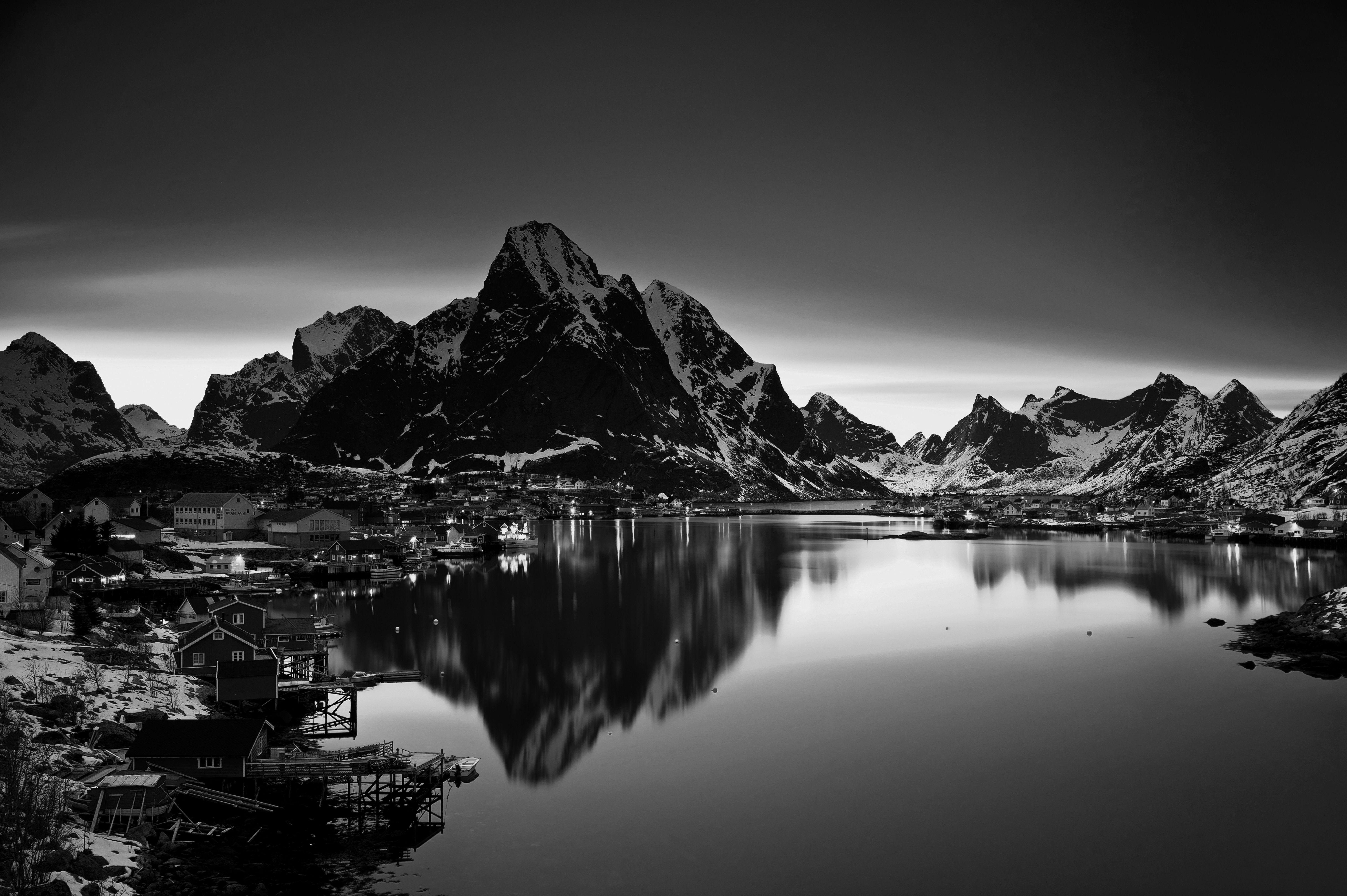 Black and White Mountain Wallpapers - Top Free Black and  