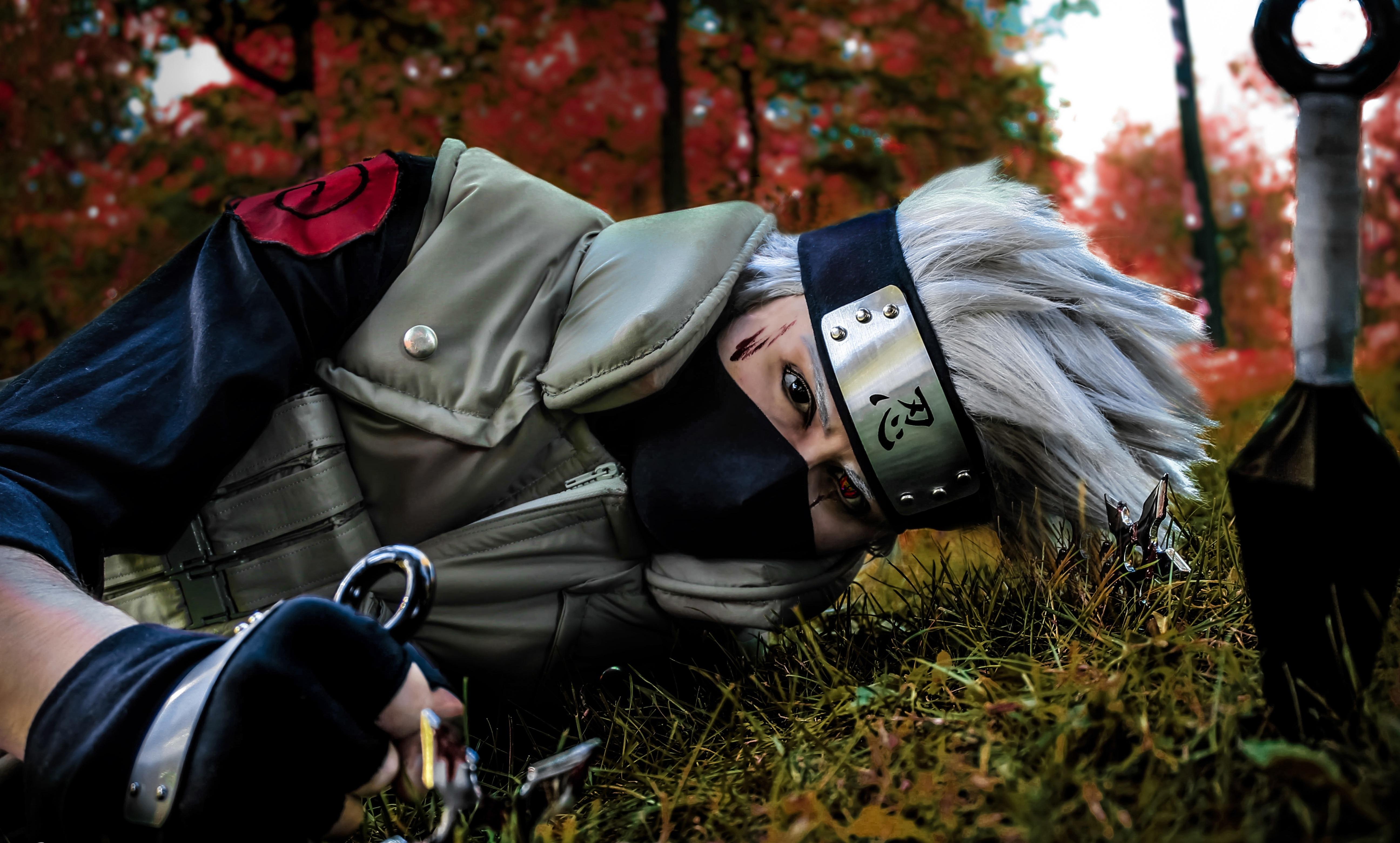 5183x3121 Download wallpaper naruto, cosplay, shinobi, Hatake Kakashi, section shonen in resolution 5183x3121