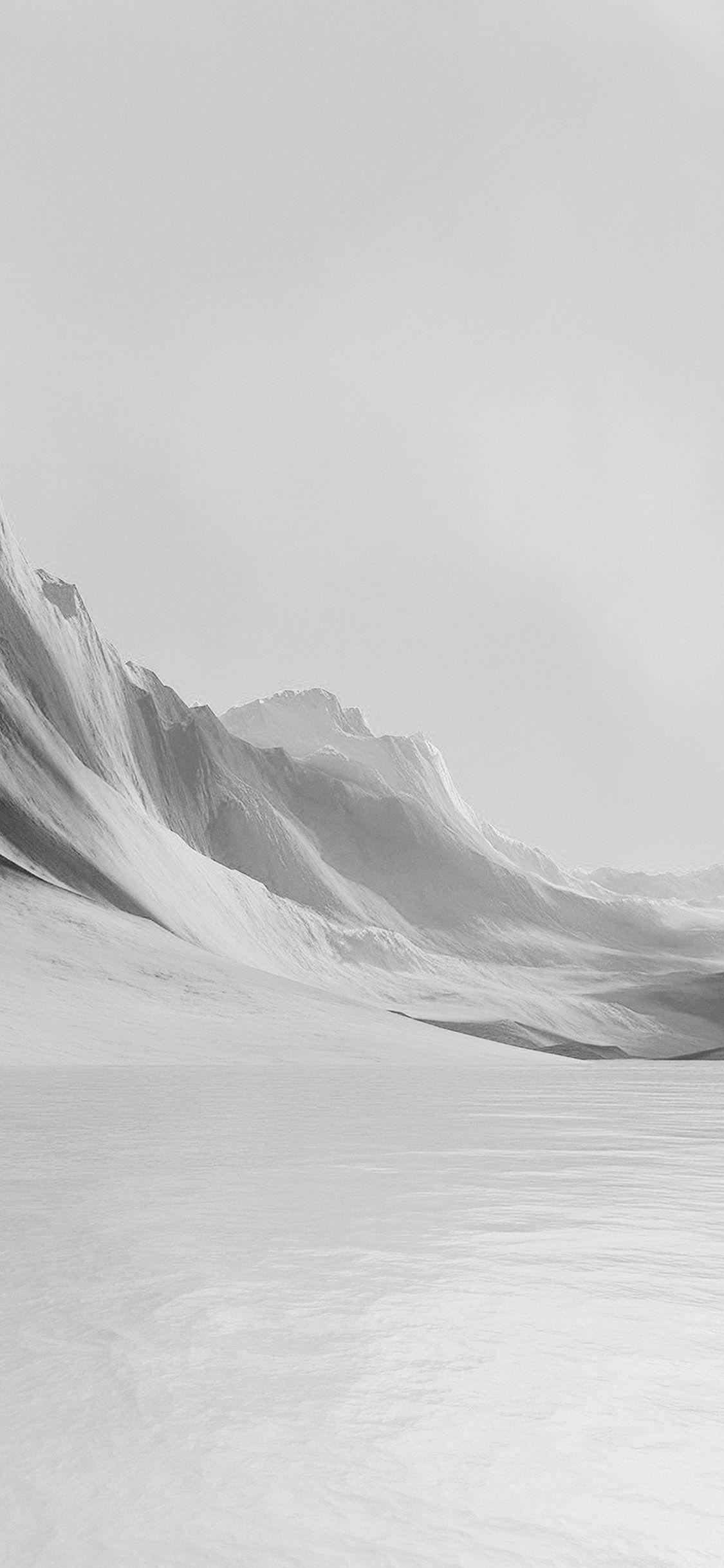1125x2436 Black and white mountain abstract iPhone XS and iPhone XS Max