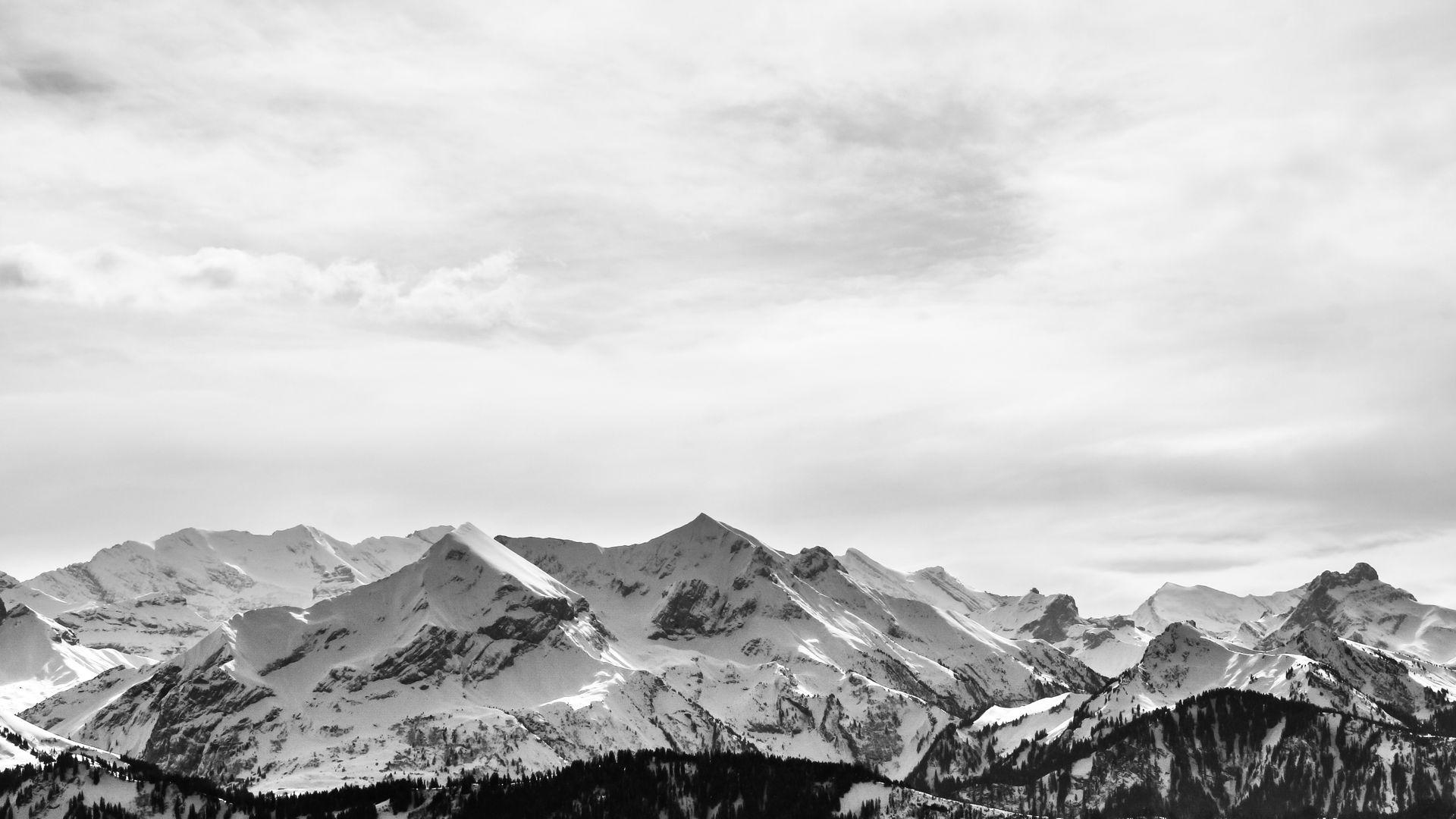 Black and White Mountain Wallpapers - Top Free Black and White Mountain