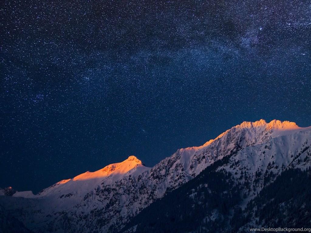 1024x768 HD Quality Night Sky Mountain Wallpaper HD SiWallpaper 23265 Desktop Background