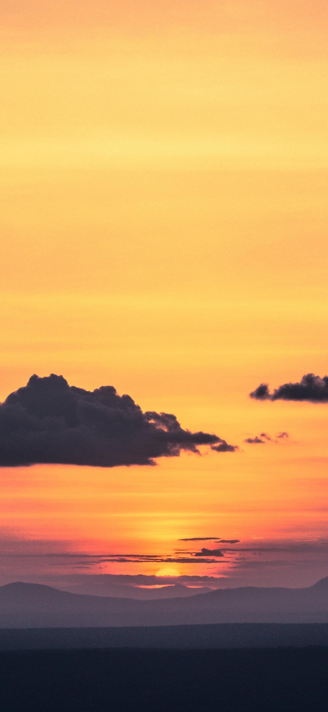 1125x2436 Download 1125x2436 wallpaper sunset, sky, clouds, horizon, iphone x 1125x2436 HD image, background, 5833