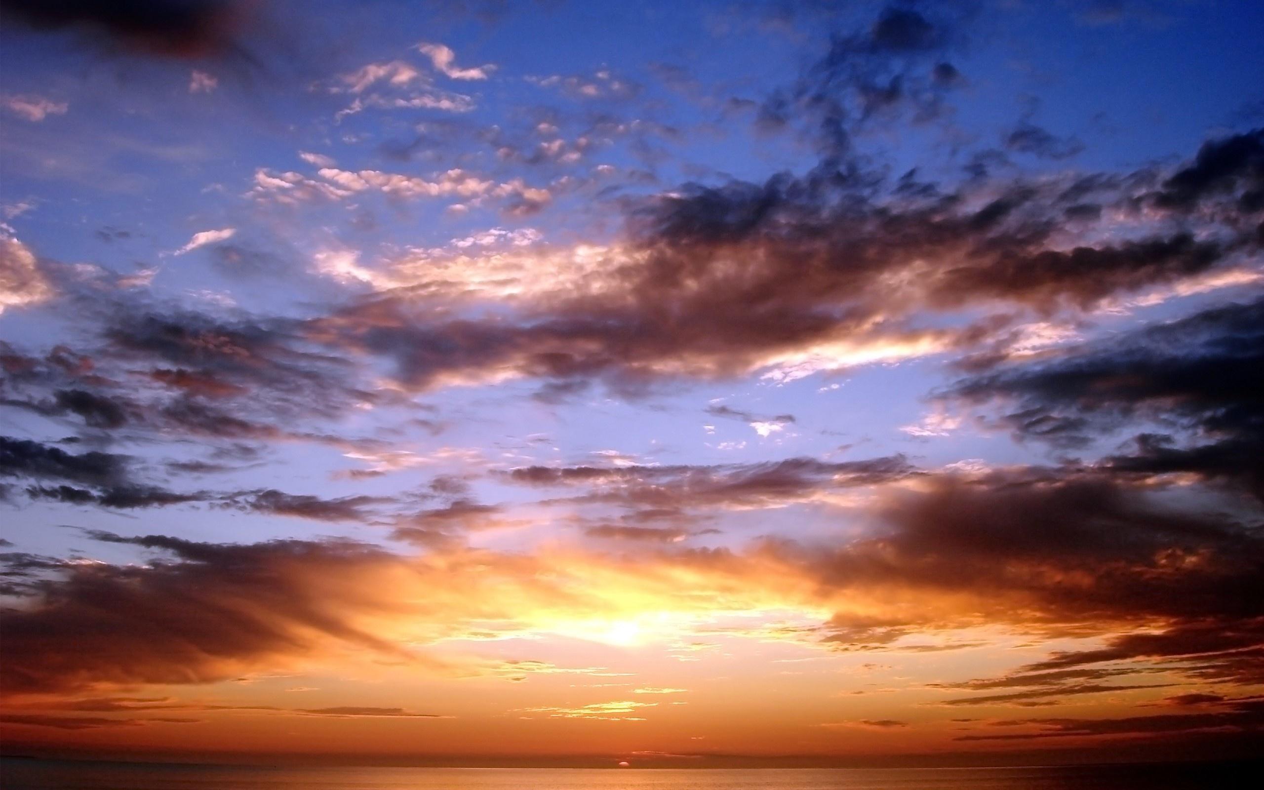2560x1600 Sky sunset clouds wallpaperx1600