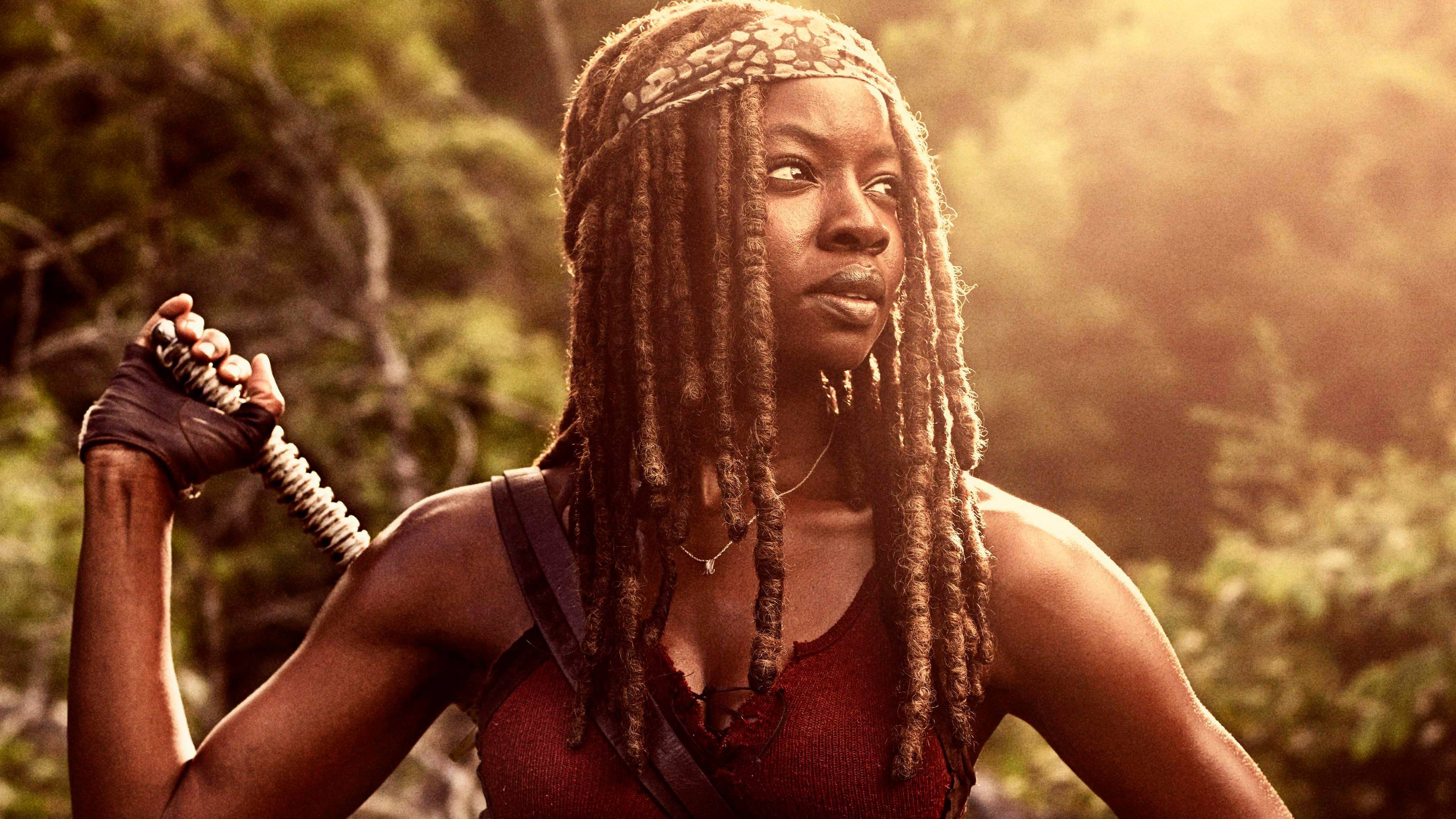 3374x1898 Michonne in The Walking Dead Season 9 Wallpaper