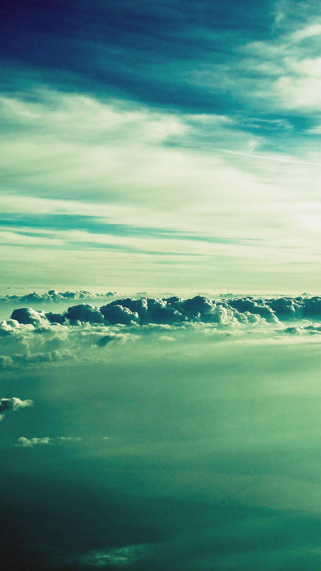 1242x2208 Fluffy Clouds Sky View Android Wallpaper free download