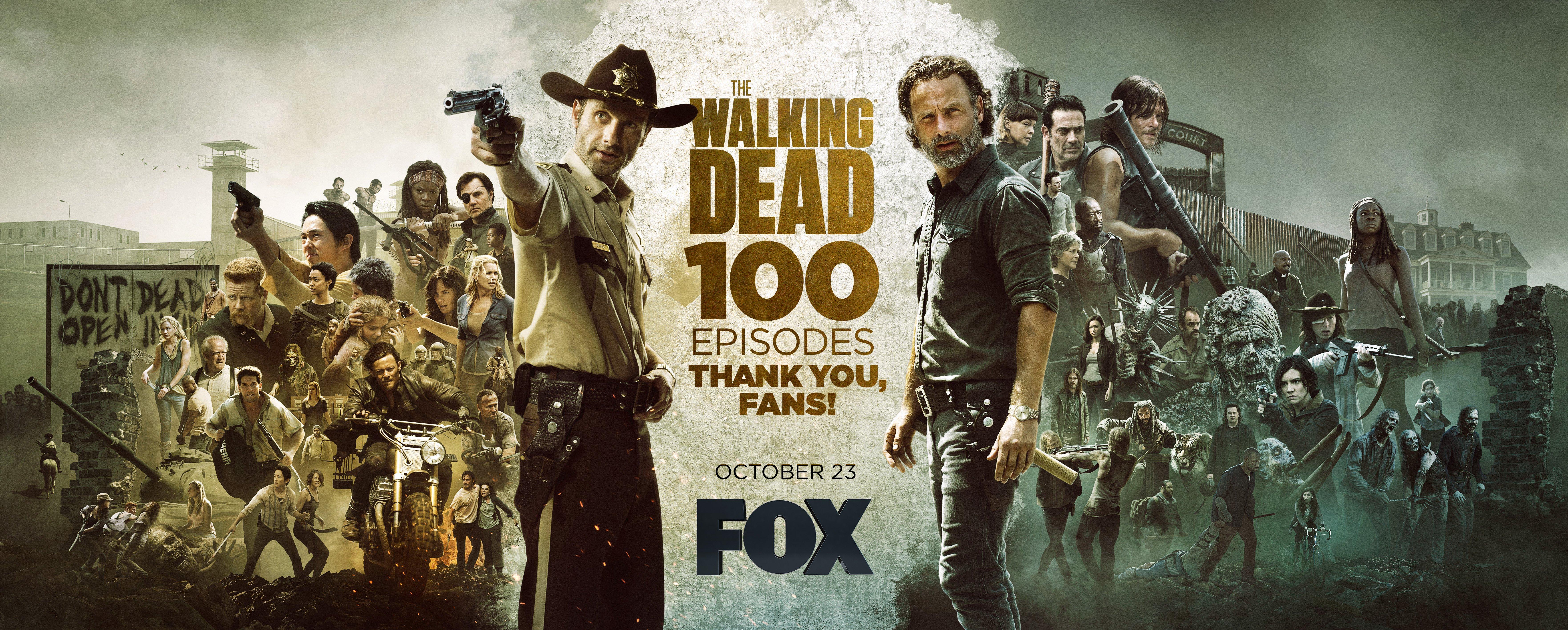 7050x2831 WALKING DEAD Horror Series Dark Zombie Television Drama Survival Sci Fi Futuristic Apocalyptic Wallpaperx2831