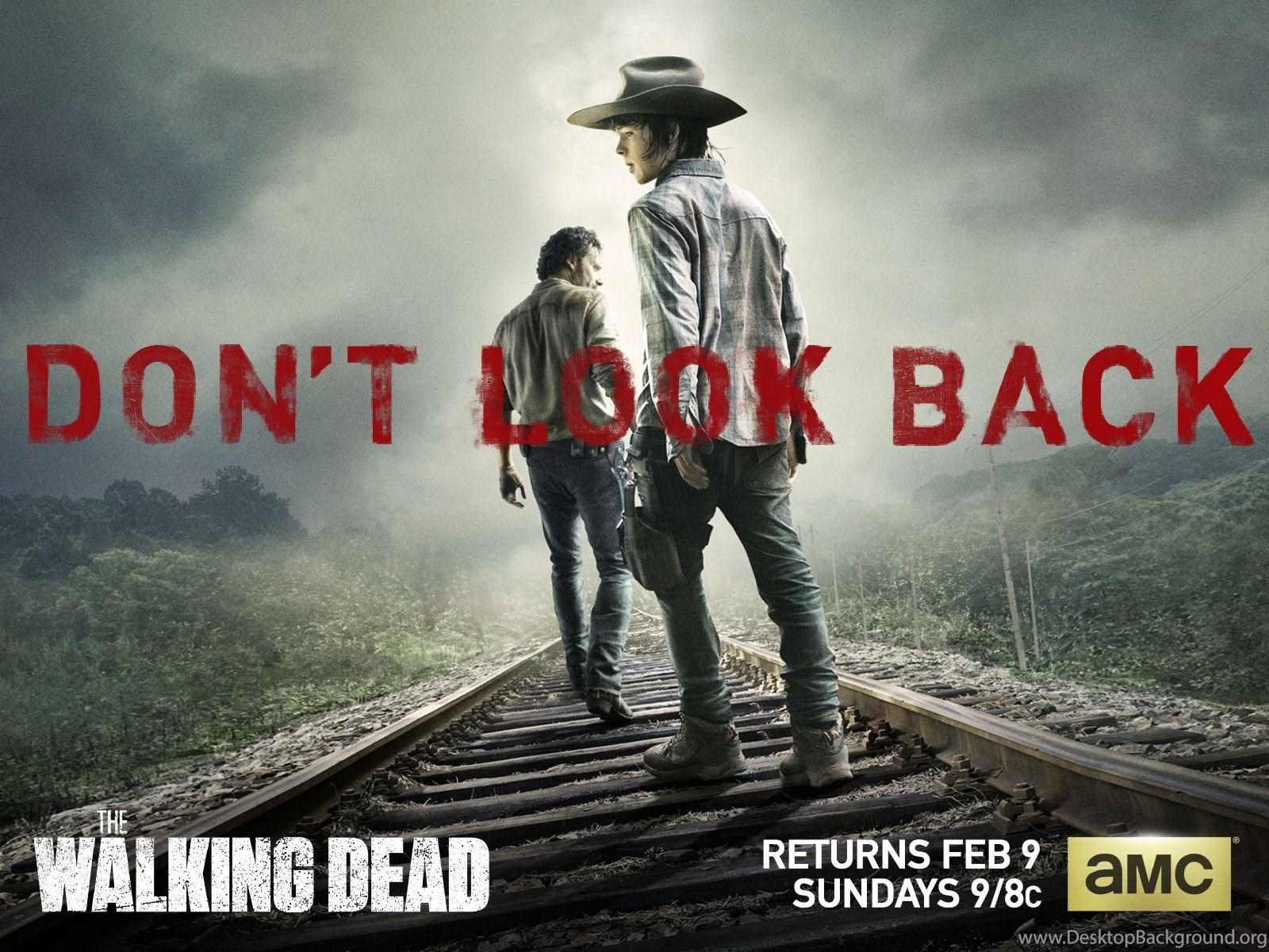 1600x1200 The Walking Dead Season 4 Wallpaper With Carl And Rick Desktop Background