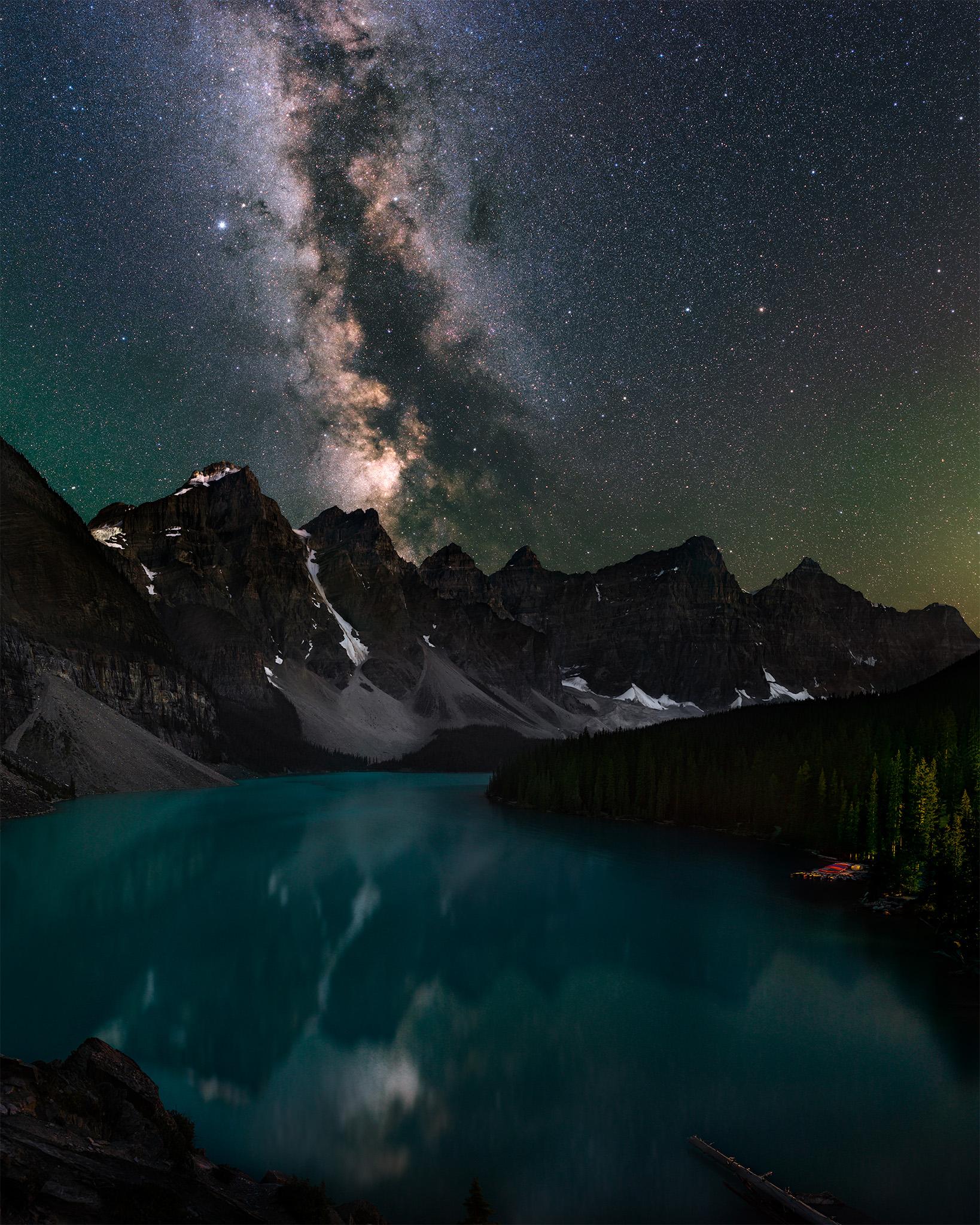 1638x2048 Night Photography of Moraine Lake, Alberta