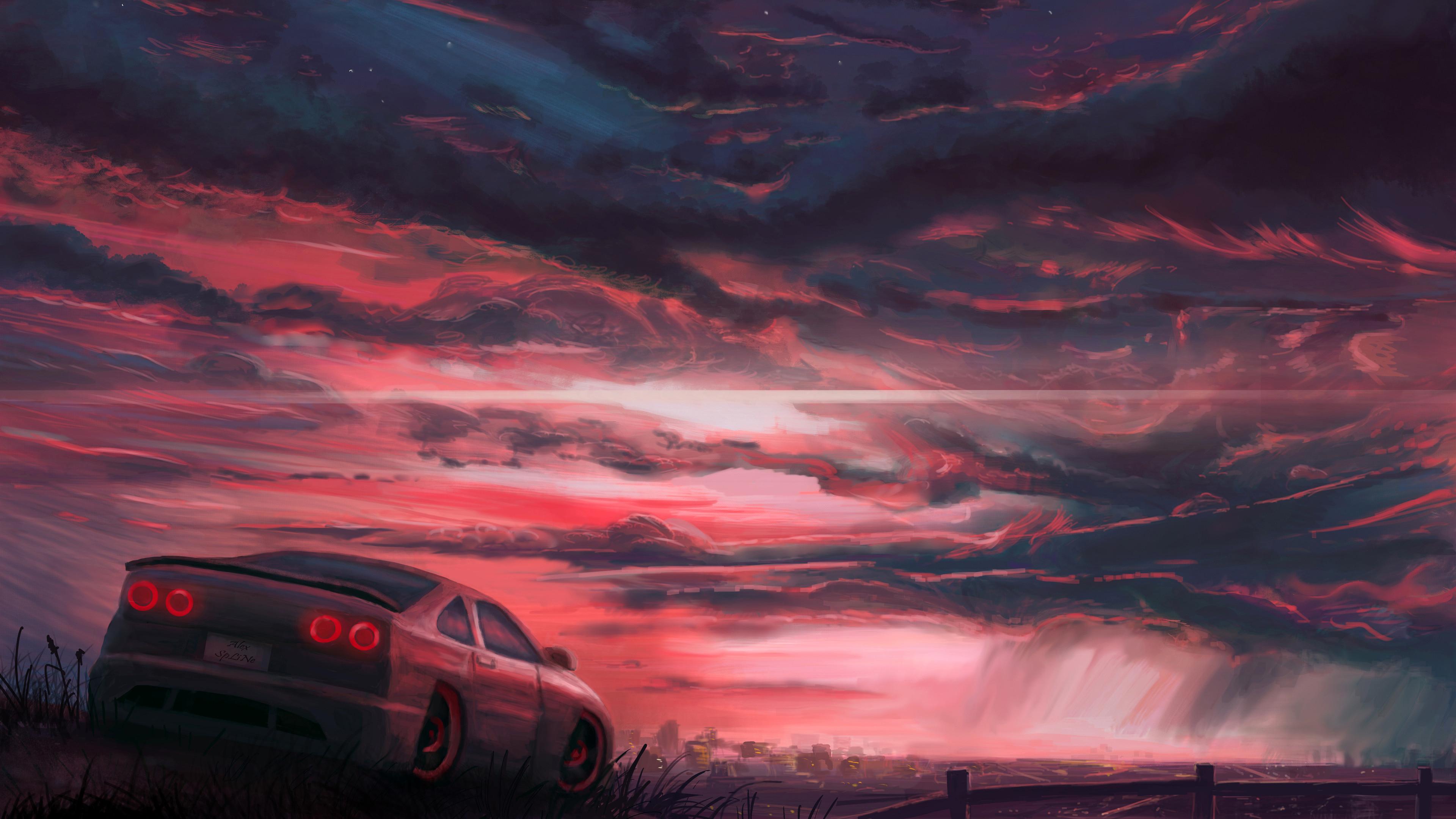 3840x2160 Rainy Sunset Car Ride 4k, HD Artist, 4k Wallpaper, Image, Background, Photo and Picture