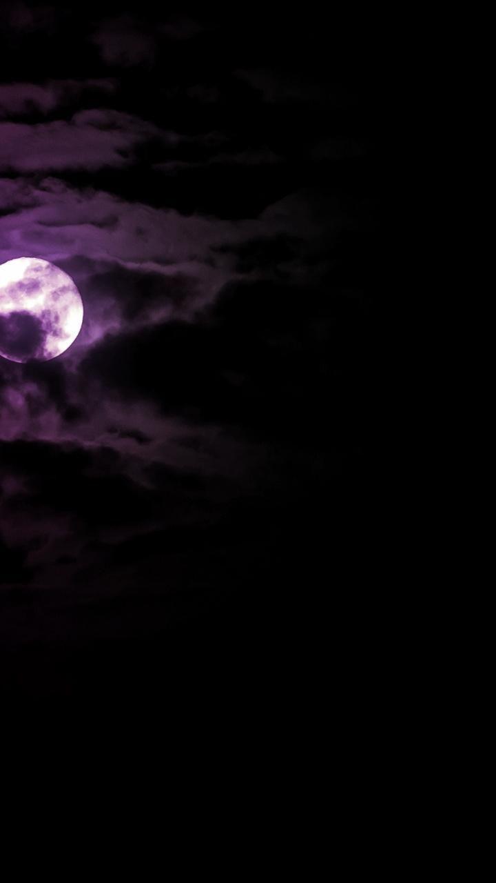720x1280 Moon Light Black Wallpaper