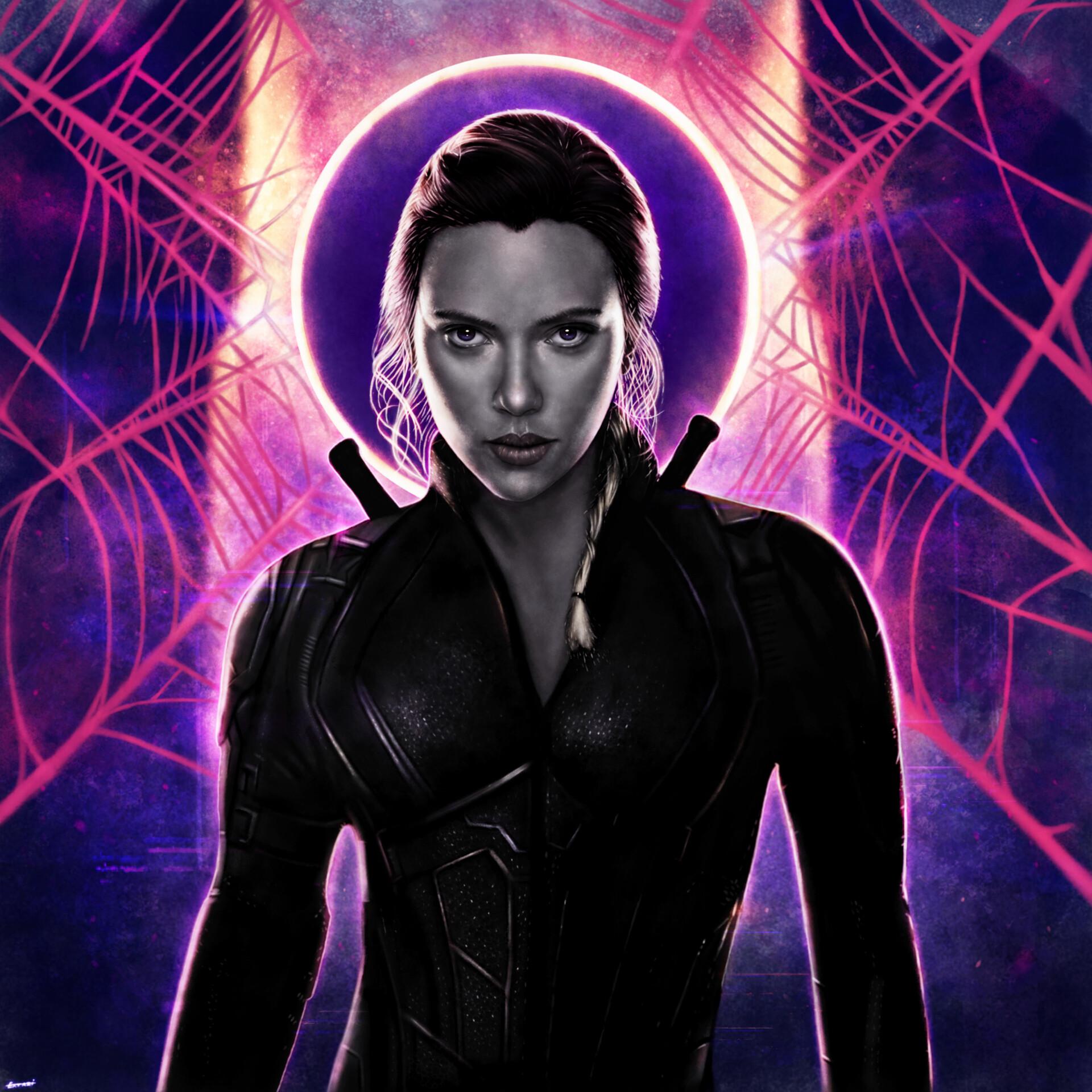 1920x1920 Avengers: Endgame Widow, Andrey Pankov