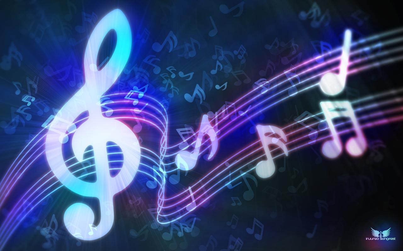 1280x800 Music Notes Background With Music