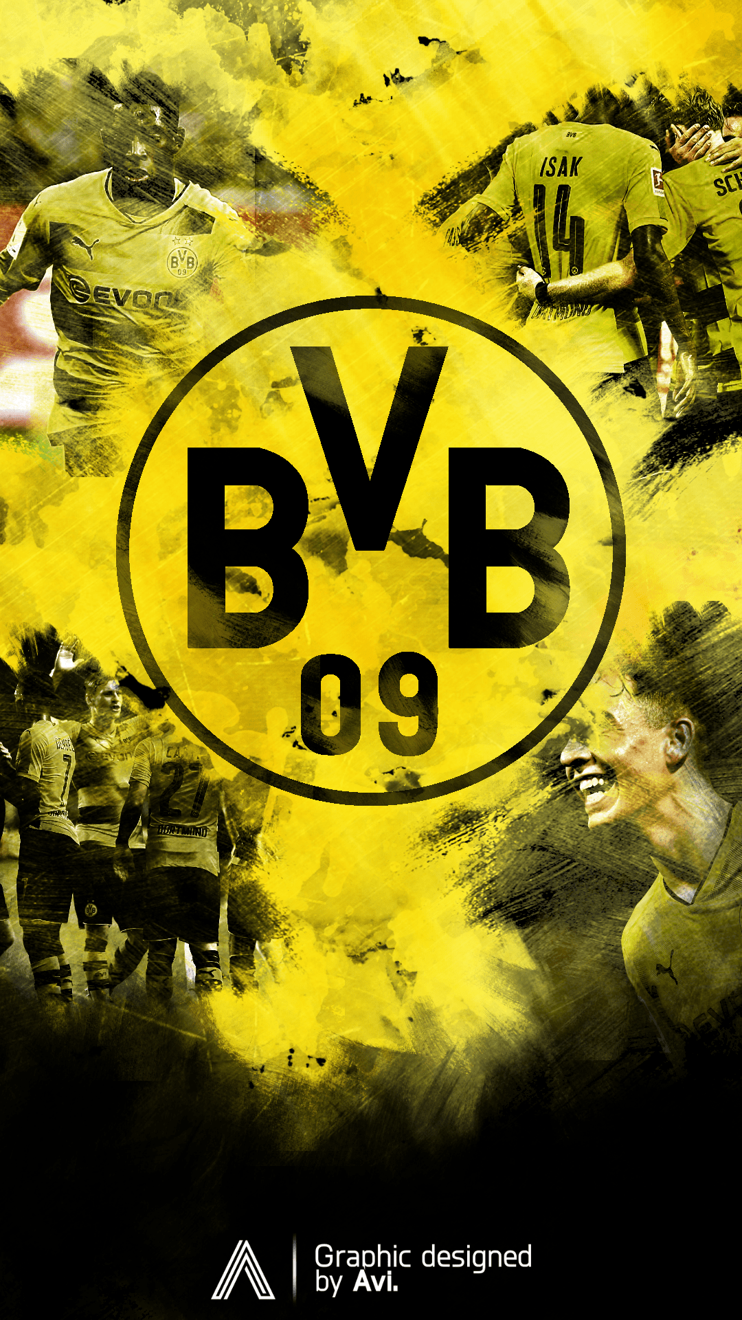 1080x1920 borussia dortmund wallpaper, yellow, font, poster, team