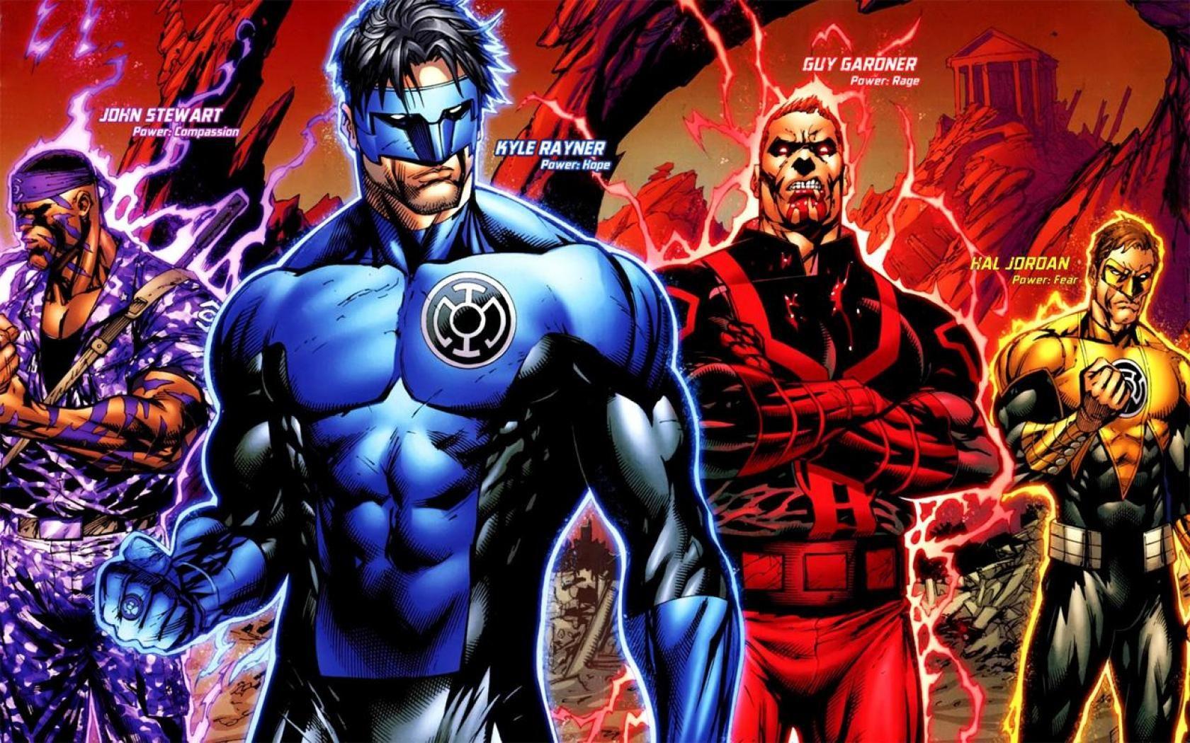 1680x1050 Green Lantern Blue Lantern HD Wallpaper