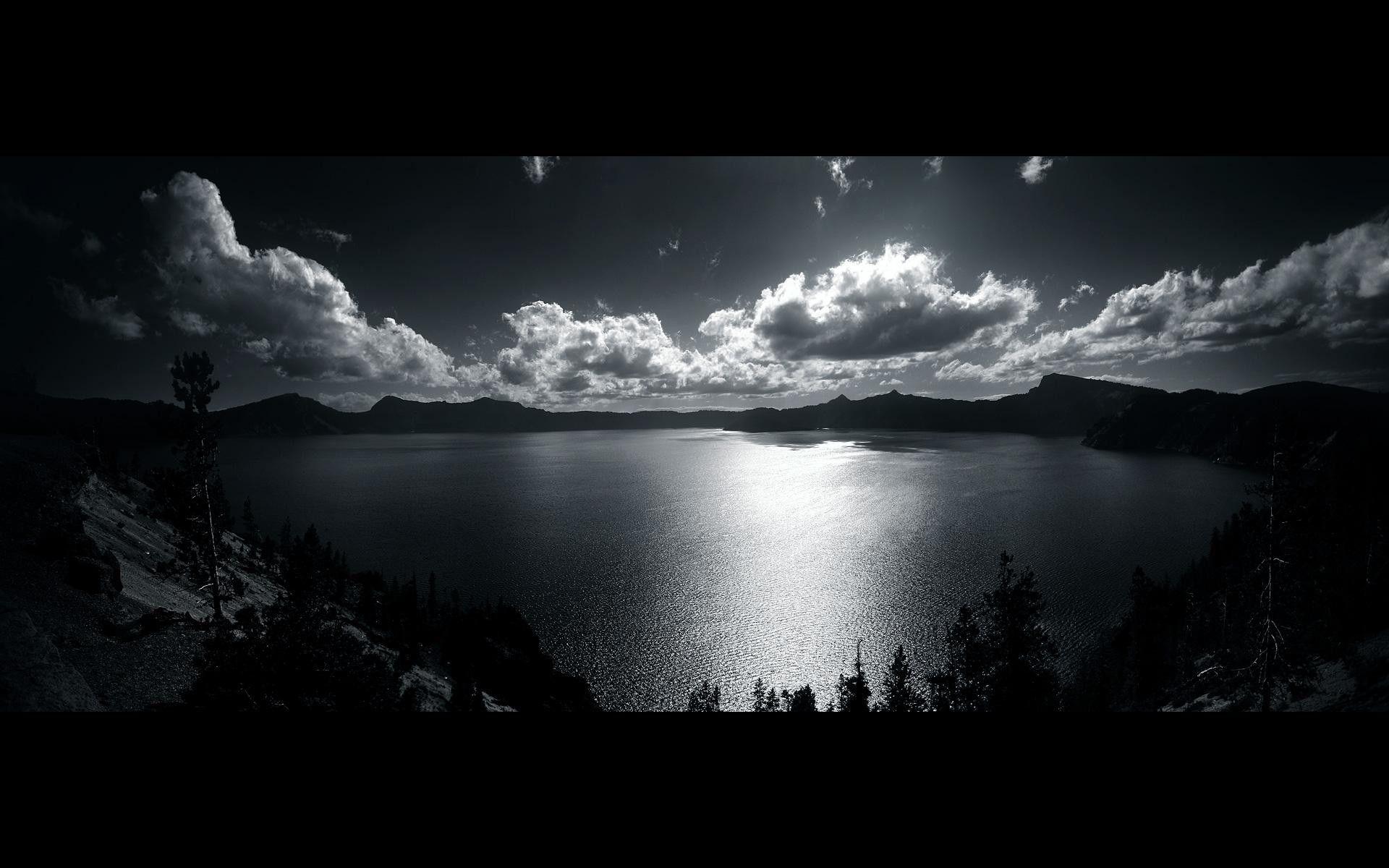 1920x1200 Clouds over the lake wallpaper