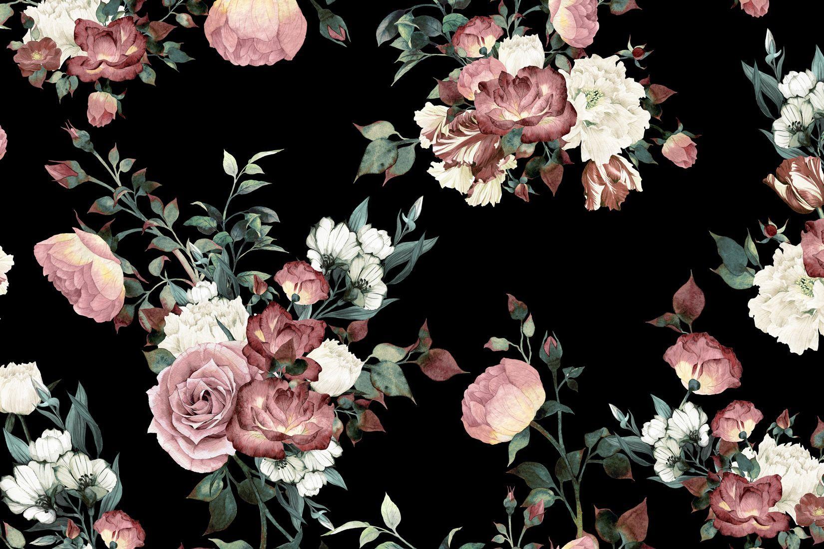 1650x1100 Vintage Flower Wallpaper and HD Background free download on PicGaGa