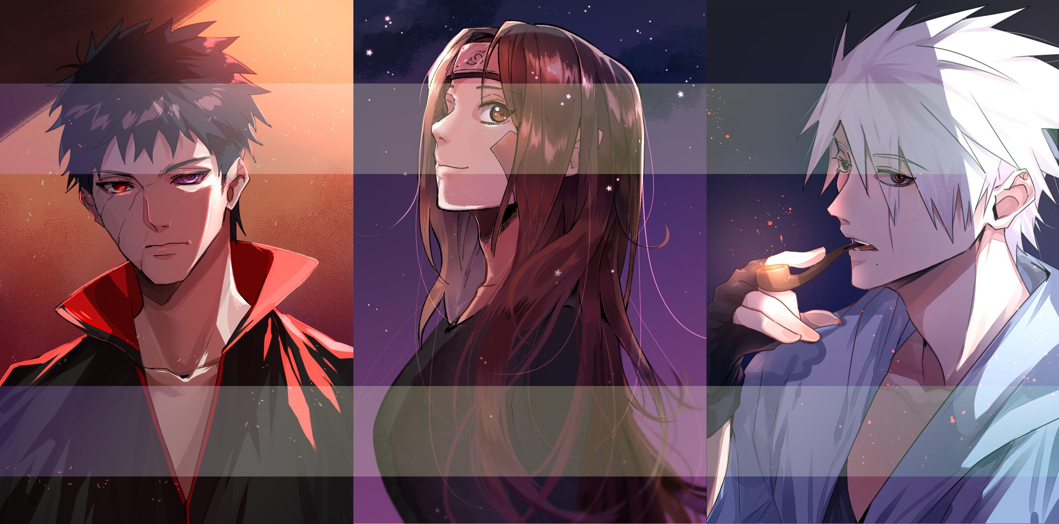 3677x1819 Naruto Kakashi Hatake Obito Uchiha Rin Nohara K #wallpaper #hdwallpaper #desktop. Anime, Dark art illustrations, Naruto shippuden anime