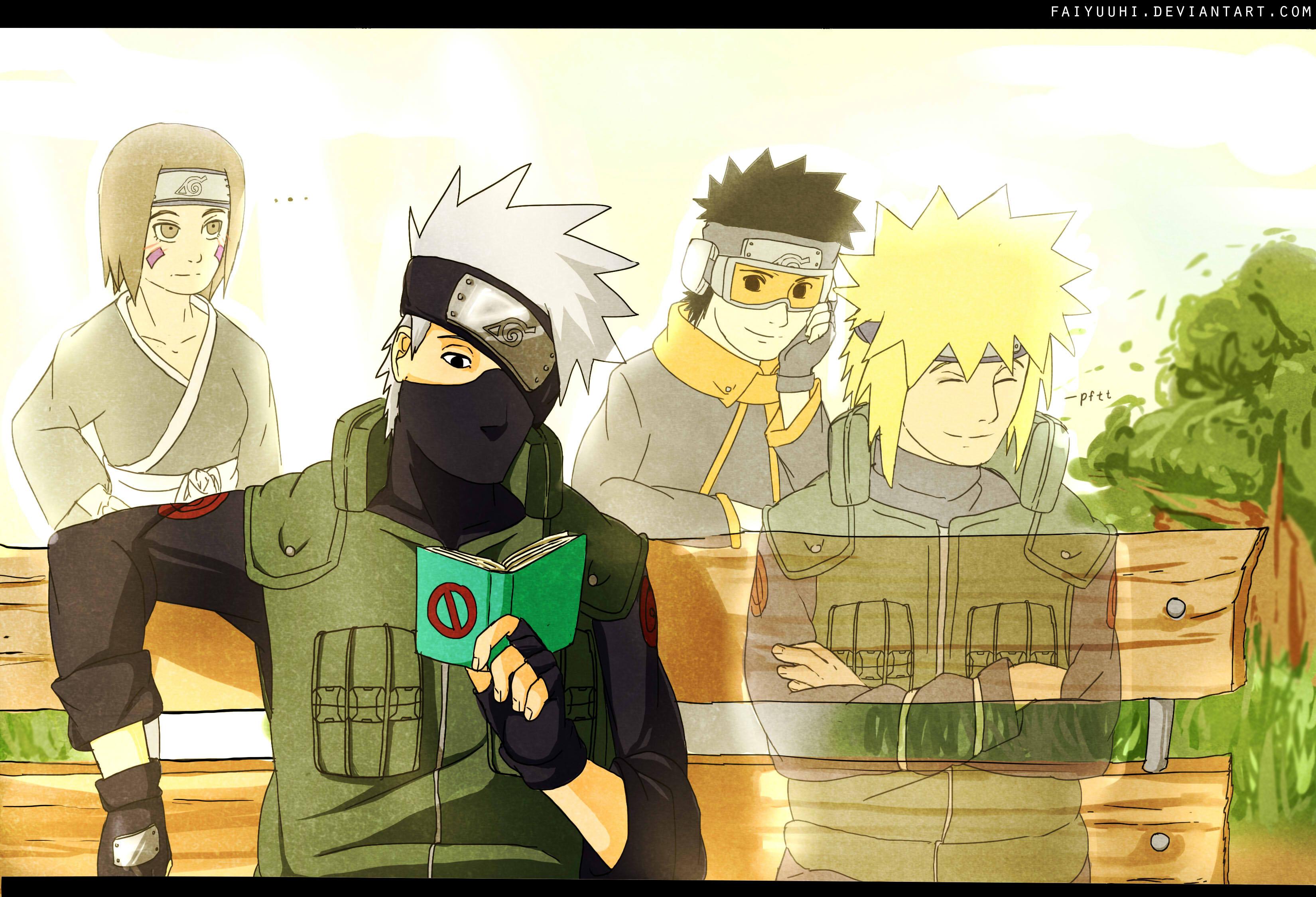 3300x2250 Kakashi Hatake, Rin, Obito and Minato fond d'écran
