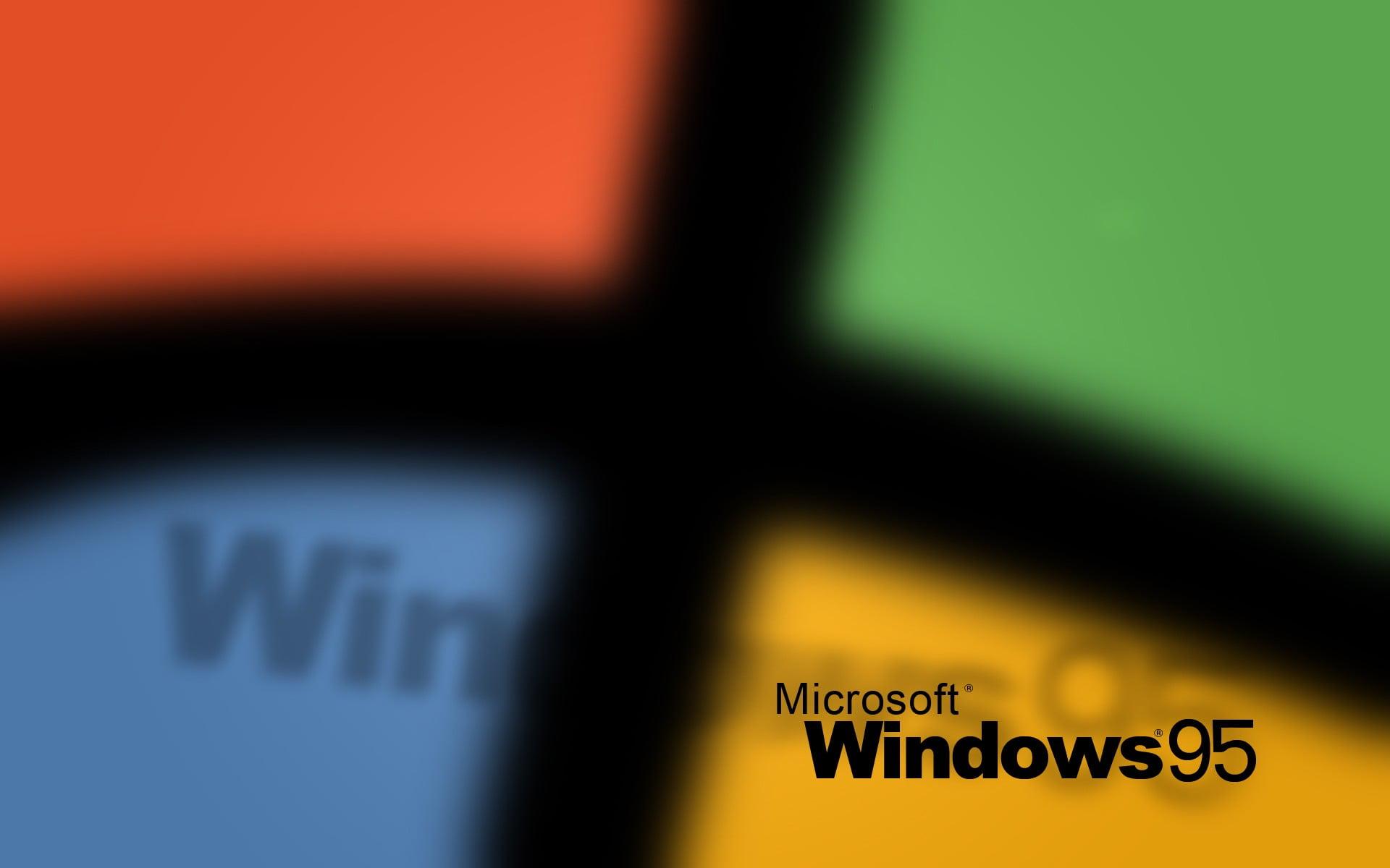 1920x1200 Microsoft Windows 95 logo, operating system, vintage wallpaper, text, western script • Wallpaper For You HD Wallpaper For Desktop & Mobile