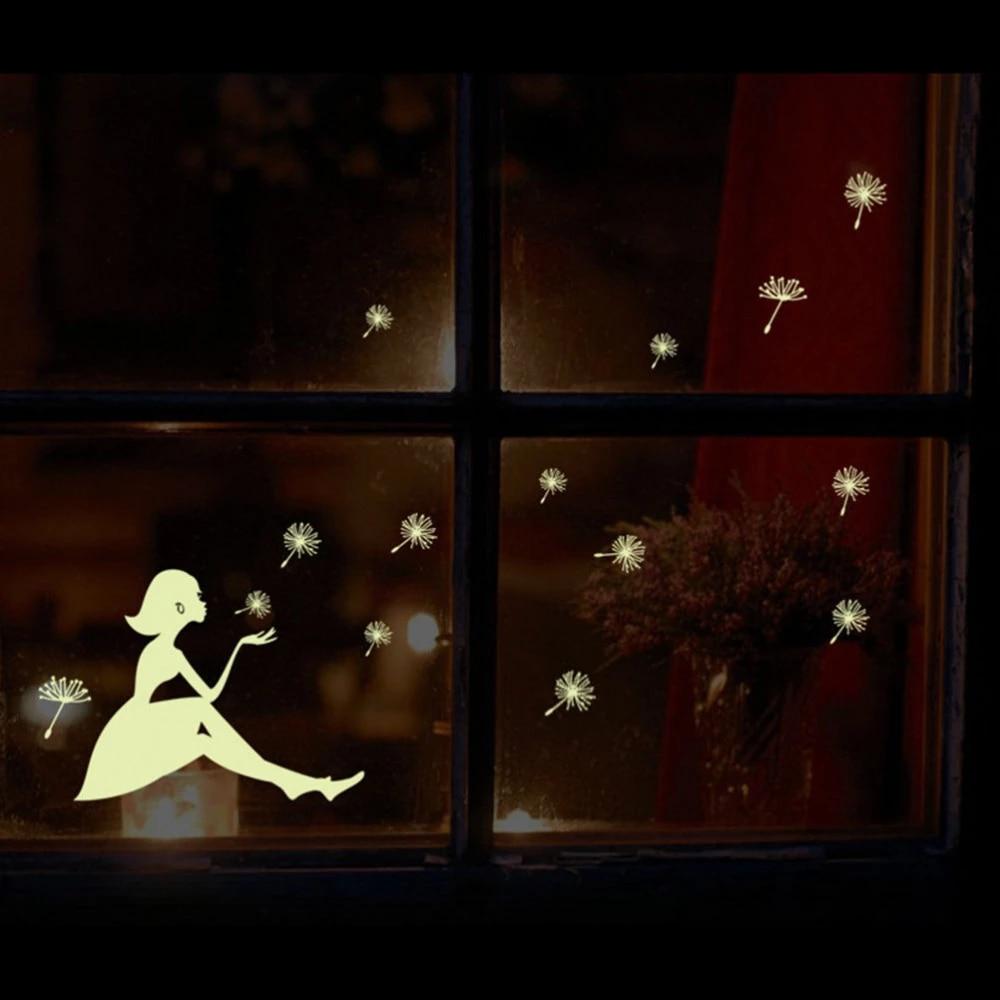 1000x1000 cute Luminous Fluorescent Wallpaper Stickers Glow in Dark Stars Fairy Dandelion Wall Decal. Wallpaper