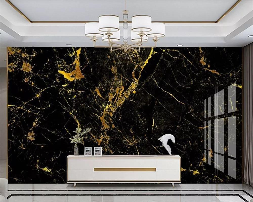 1000x800 beibehang Custom modern new decorative painting luxury gold foil black marble gold background wallpaper papier peint. 3D wallpaper. fashion wallpaperwallpaper fashion