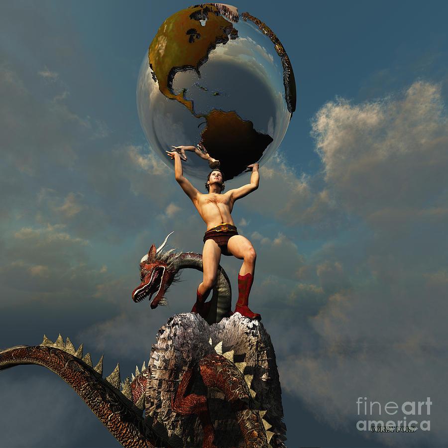 900x900 Atlas the Titan Painting