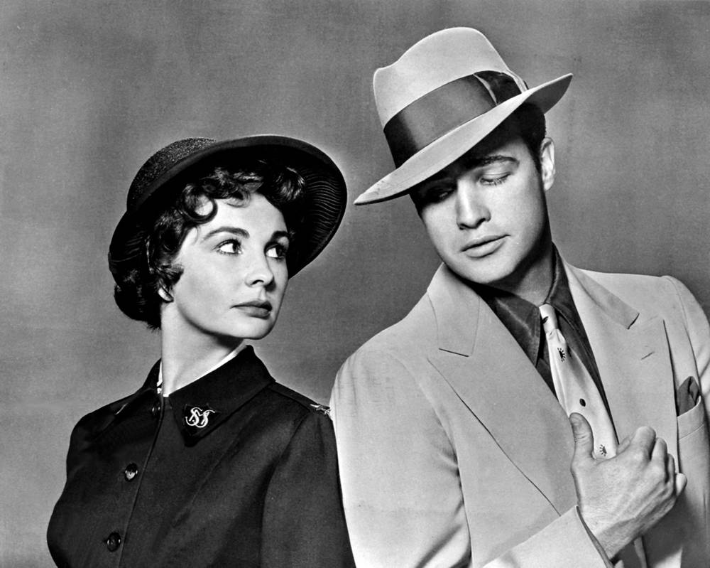 1000x799 Marlon Brando and Jean Simmons 1955