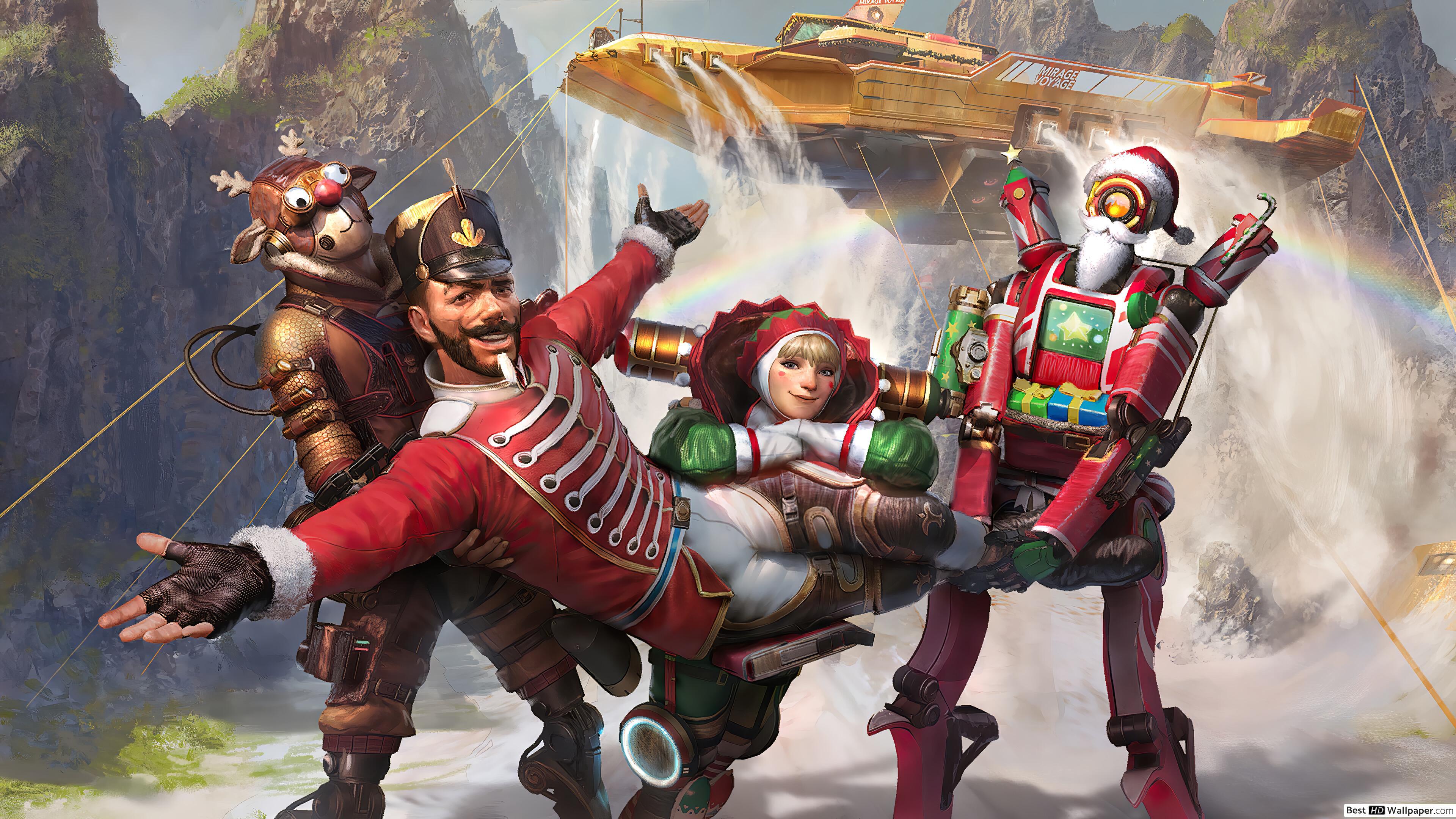 3840x2160 Happy Holidays Christmas Skin Set Legends (Video Game) HD wallpaper download