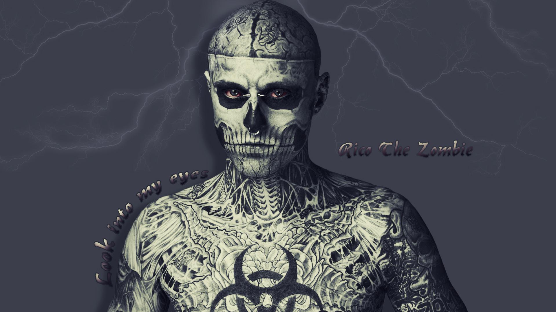 1920x1080 Skull Tattoo Whole Body HD Wallpaper