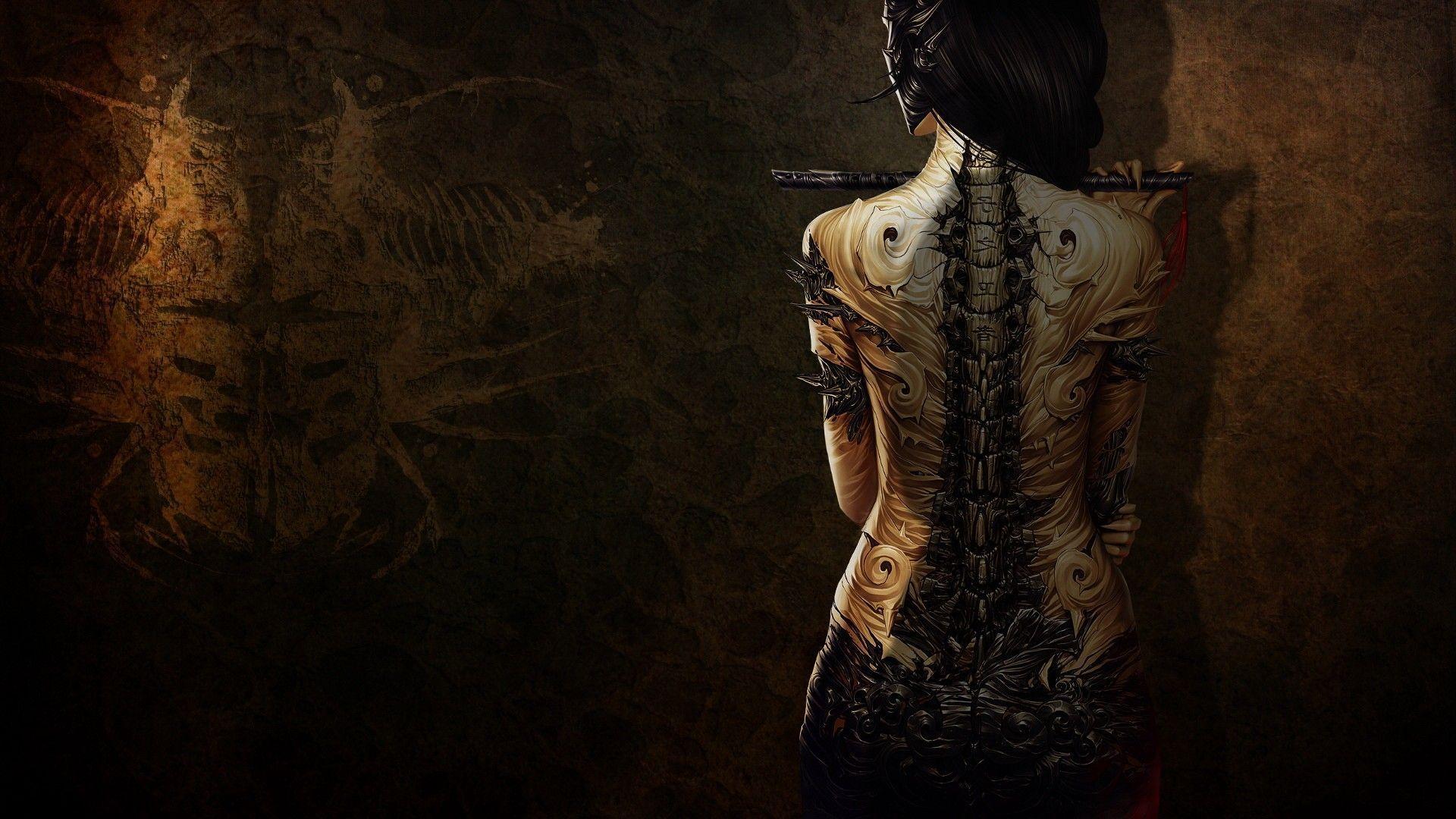 1920x1080 3D Tattooing Wallpaper