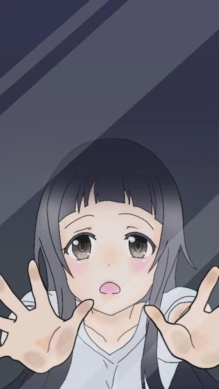 700x1243 Glass With Anime Wallpaper