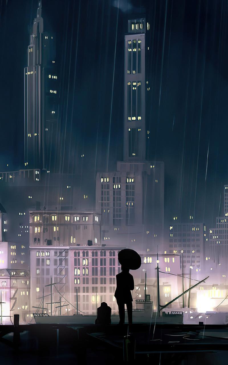 800x1280 Anime Background City Night 4k Nexus Samsung Galaxy Tab Note Android Tablets HD 4k Wallpaper, Image, Background, Photo and Picture