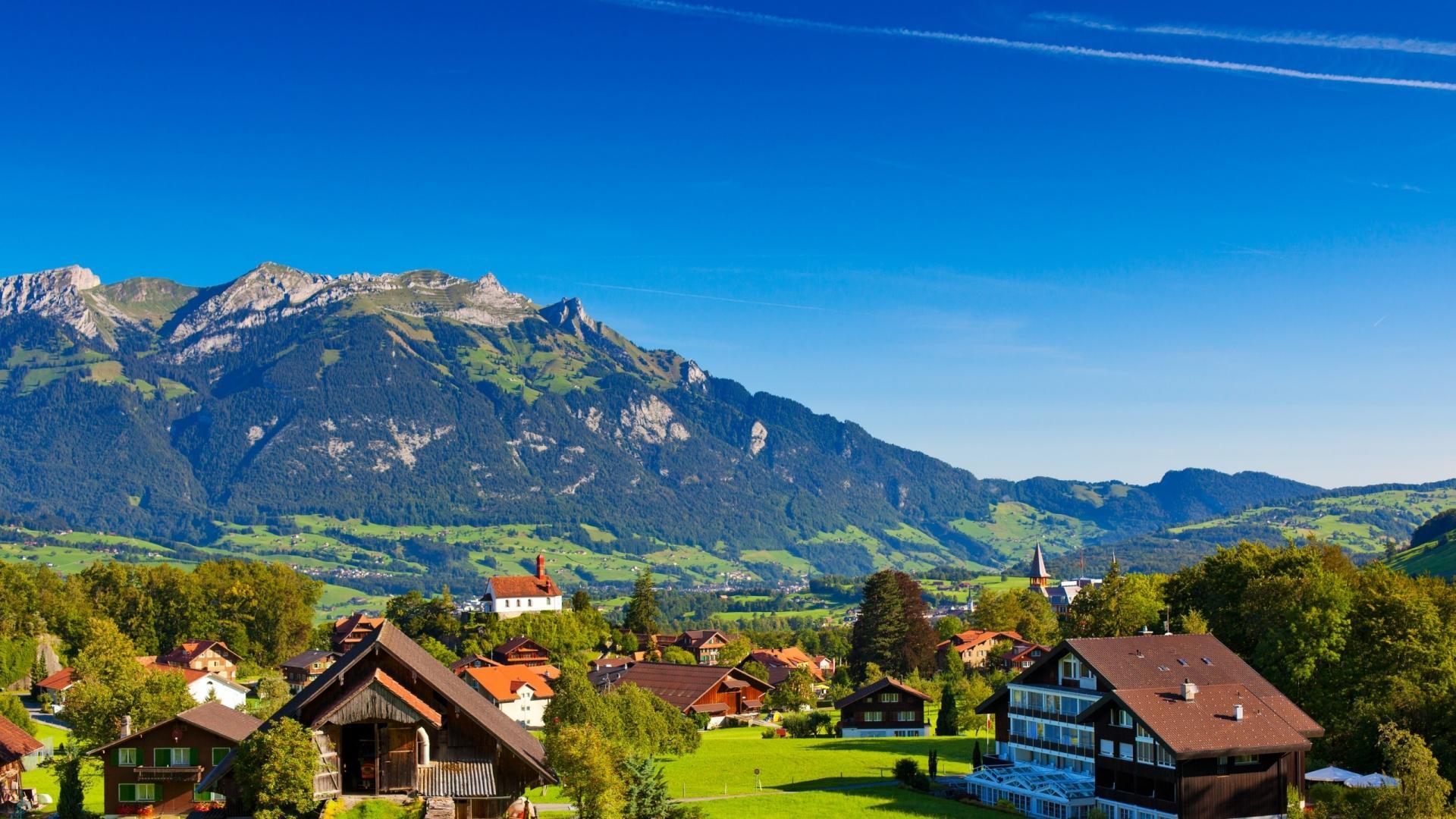 1920x1080 Free download Scenic Swiss Alps village wallpaper [1920x1080] for your Desktop, Mobile & Tablet. Explore Village Wallpaper. Village Wallpaper HD, Hidden Leaf Village Wallpaper, Village Wallpaper Discontinued